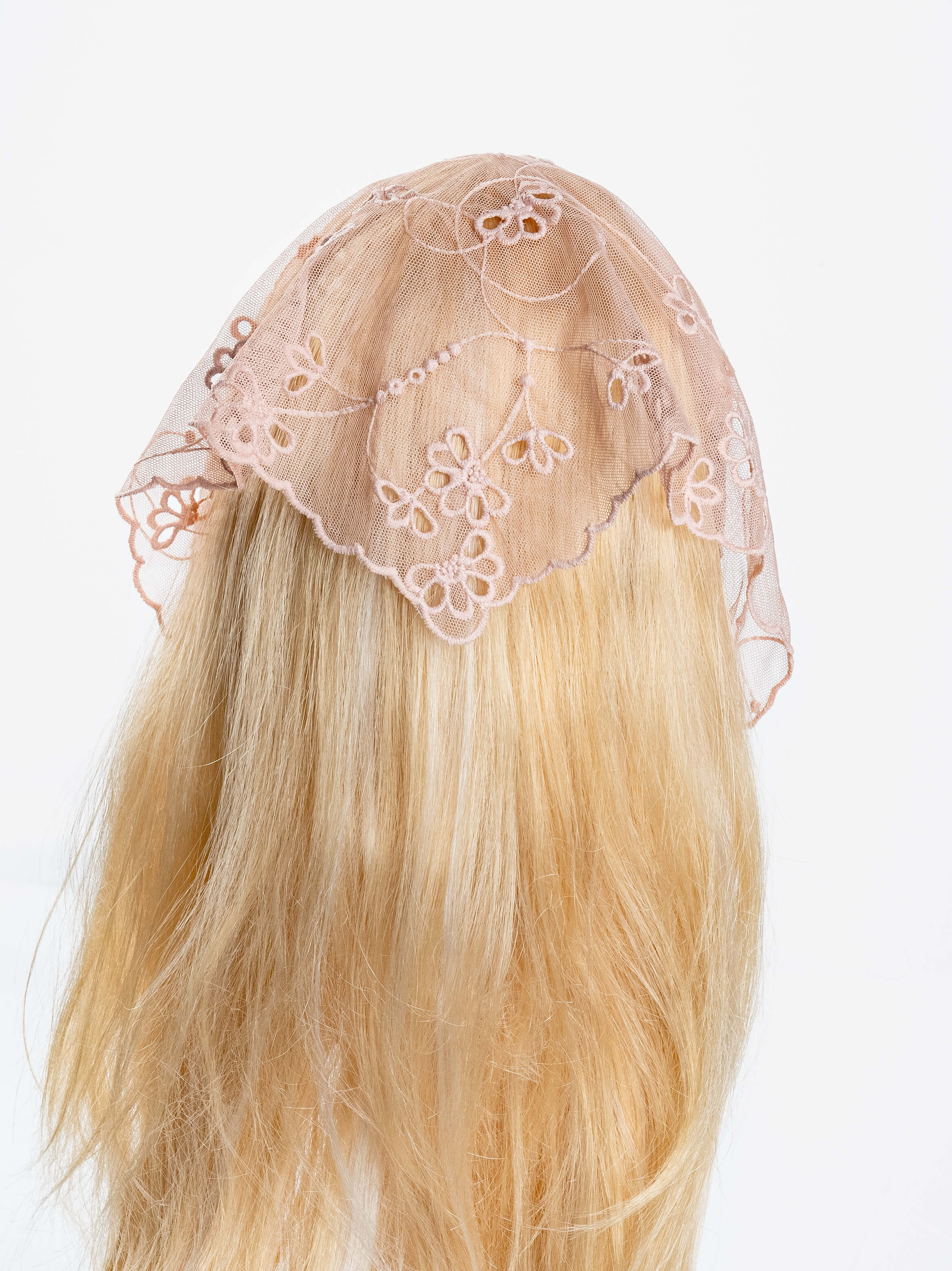 Geometric Bloom Triangle Veil Scarf