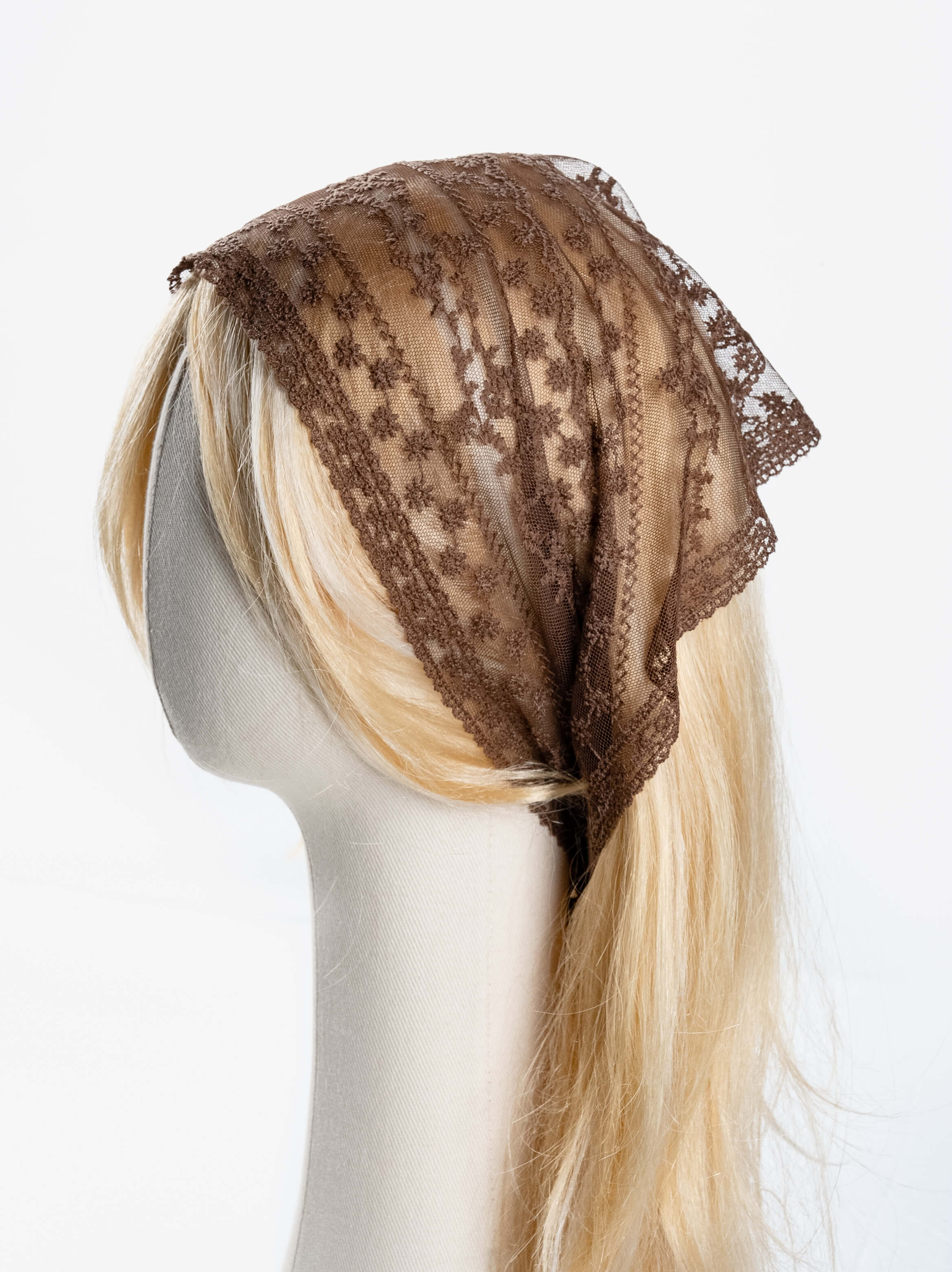 Vine Stripe Triangle Veil Scarf