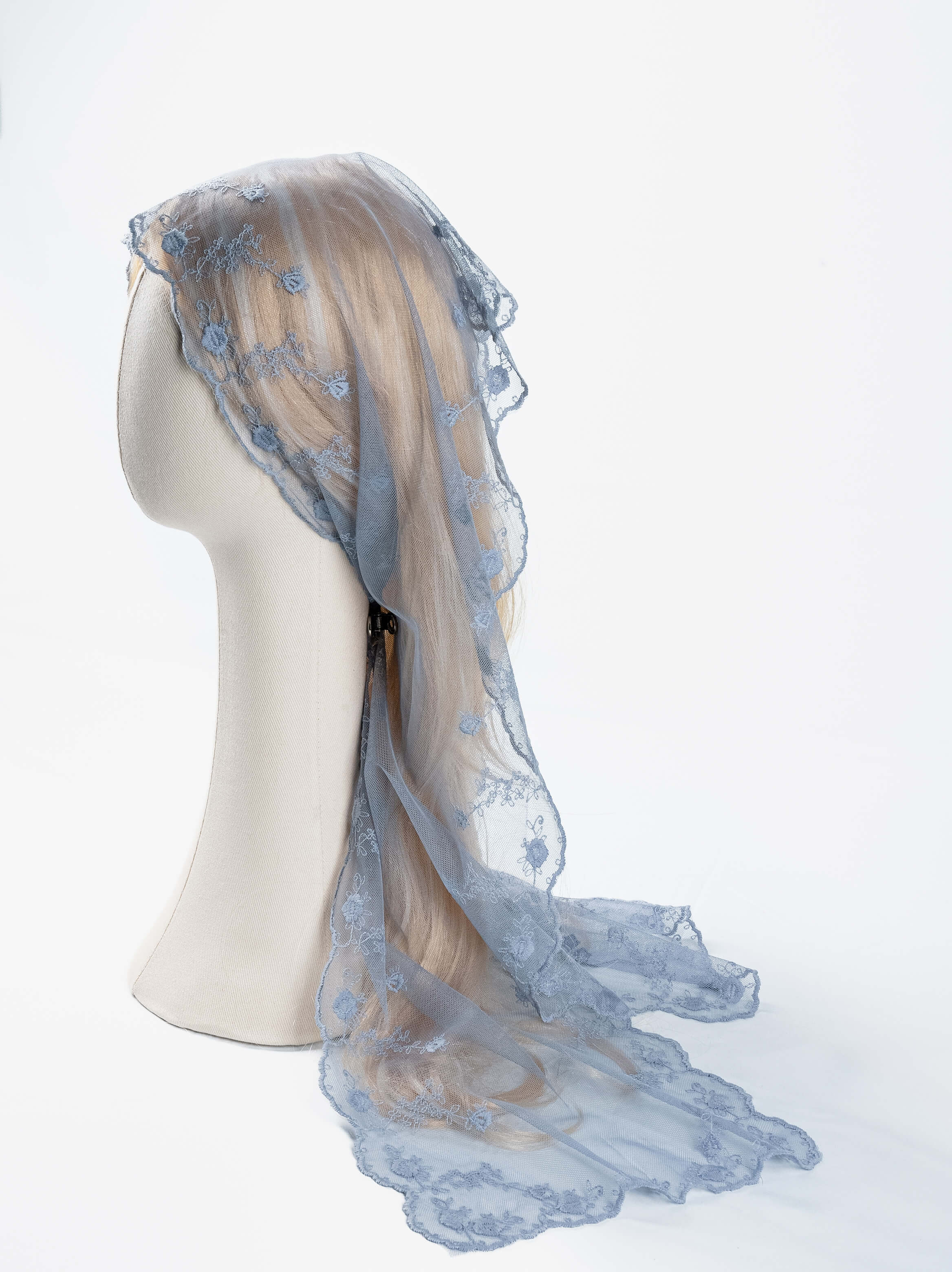 Wild Rose Border Lace Scarf Panel