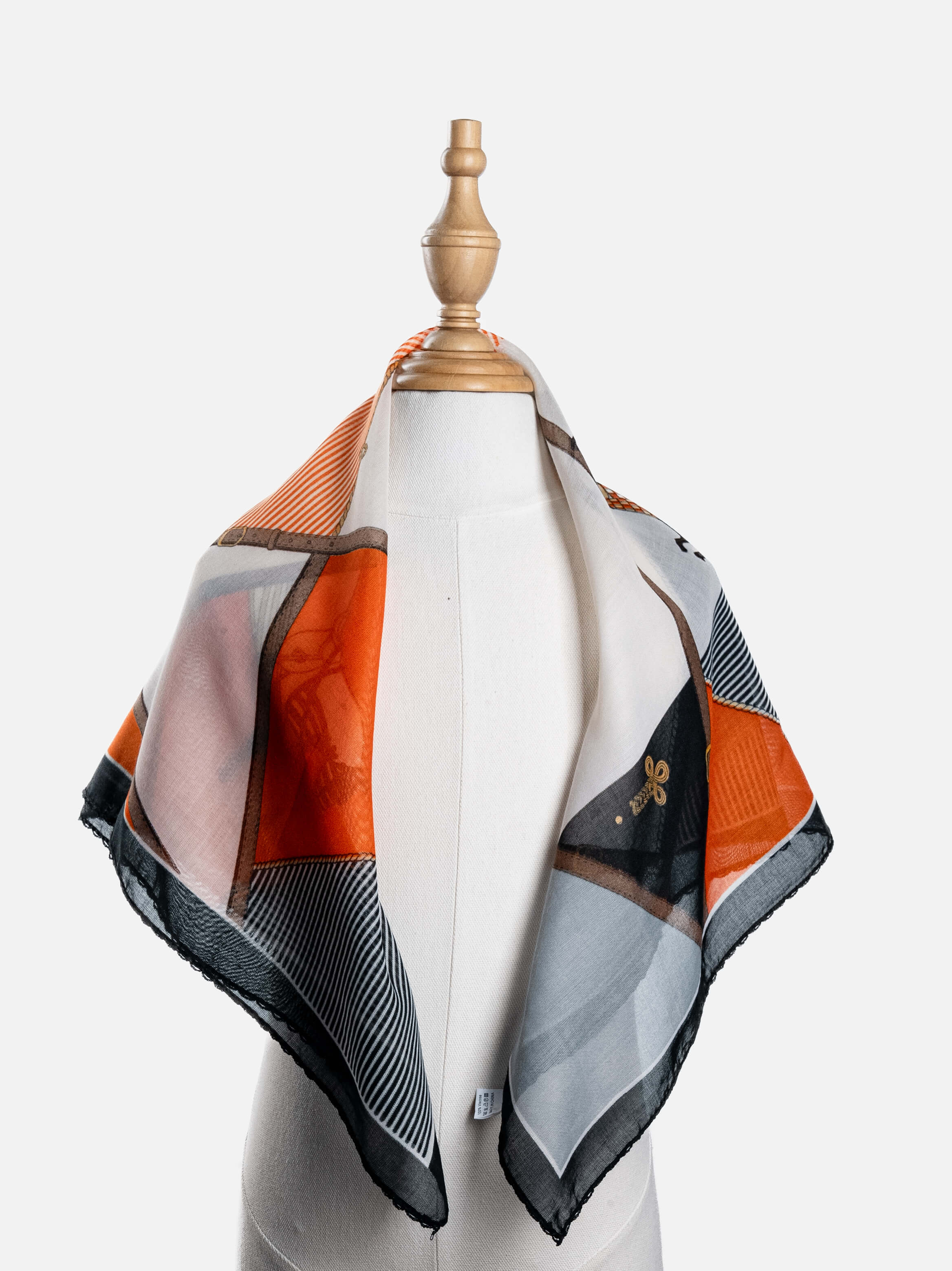 Equestrian Patchwork Square Scarf
