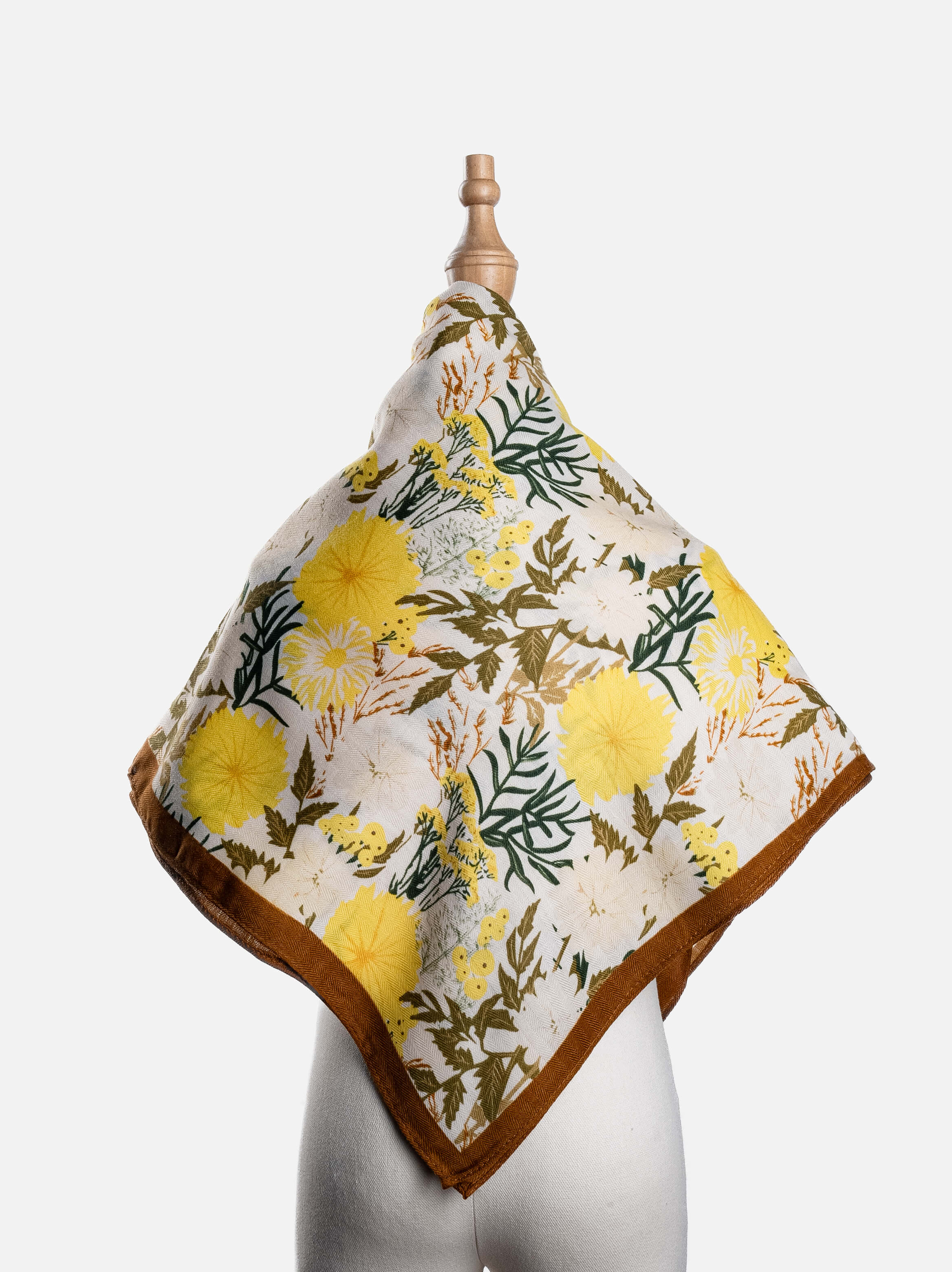 Golden Bloom Herringbone Scarf