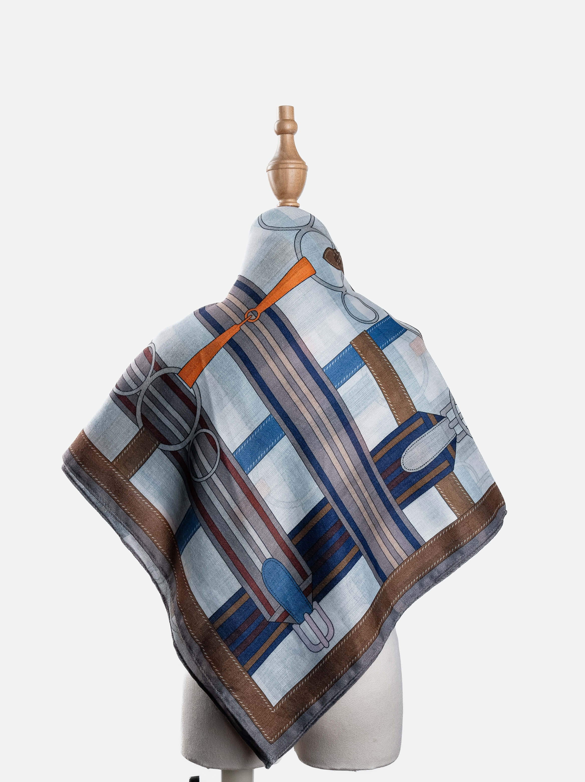 Equestrian Stripe Print Scarf