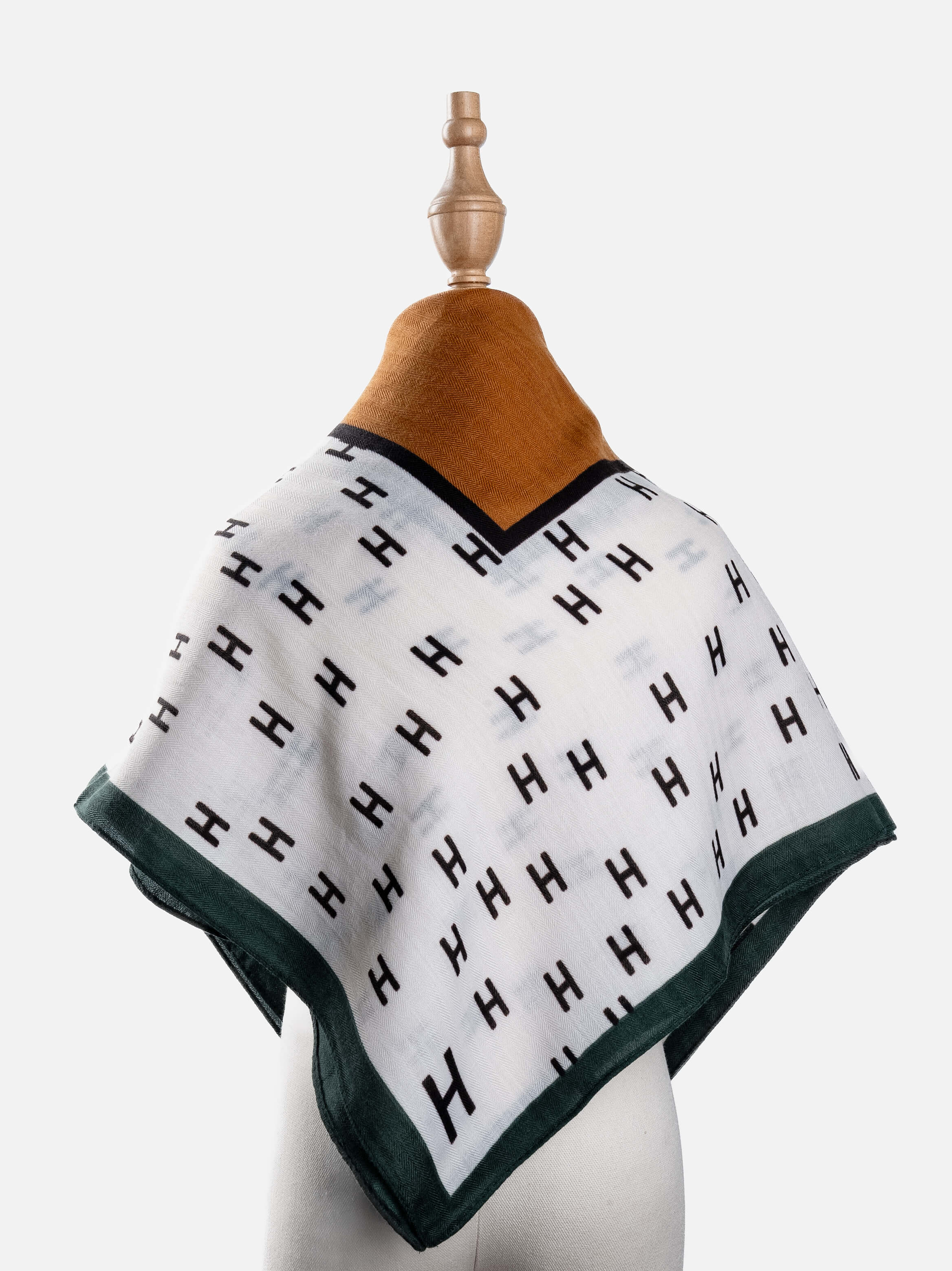 Monogram Center Frame Scarf