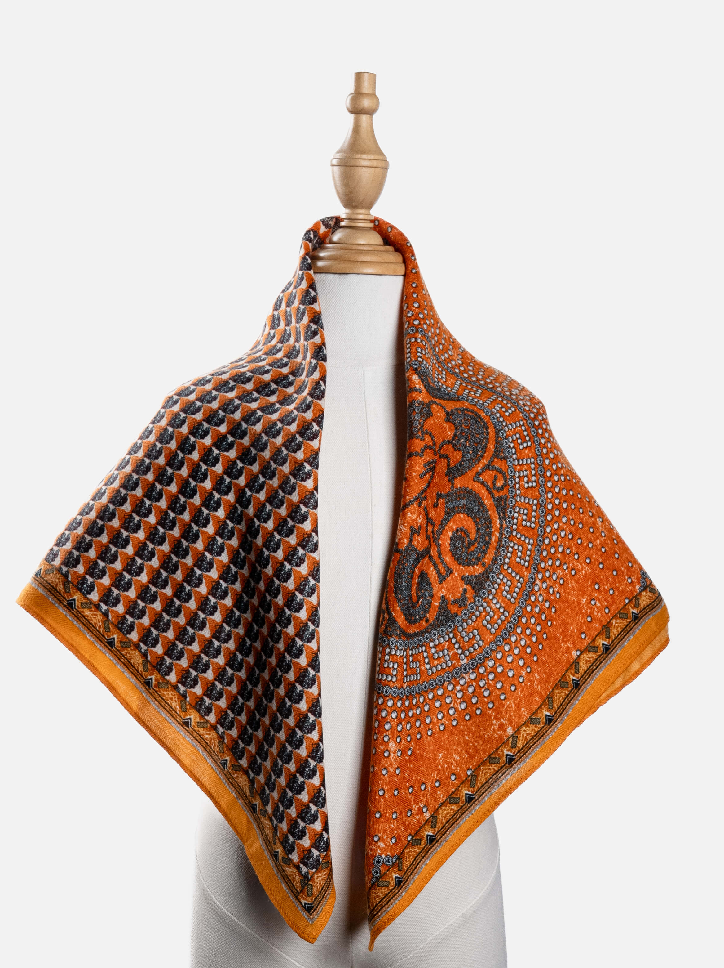 Terracotta Mosaic Print Scarf