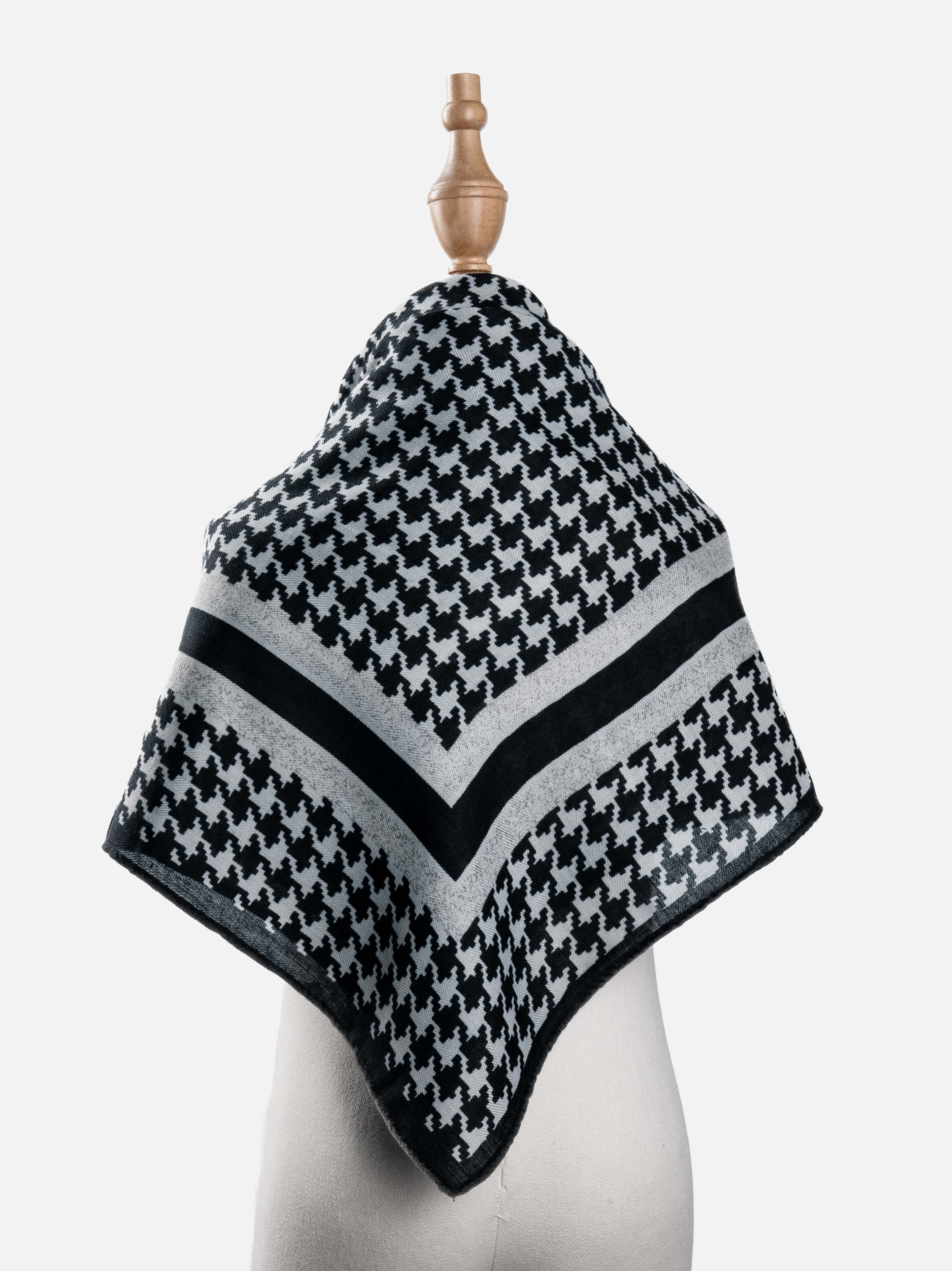 Houndstooth Border Weave Scarf