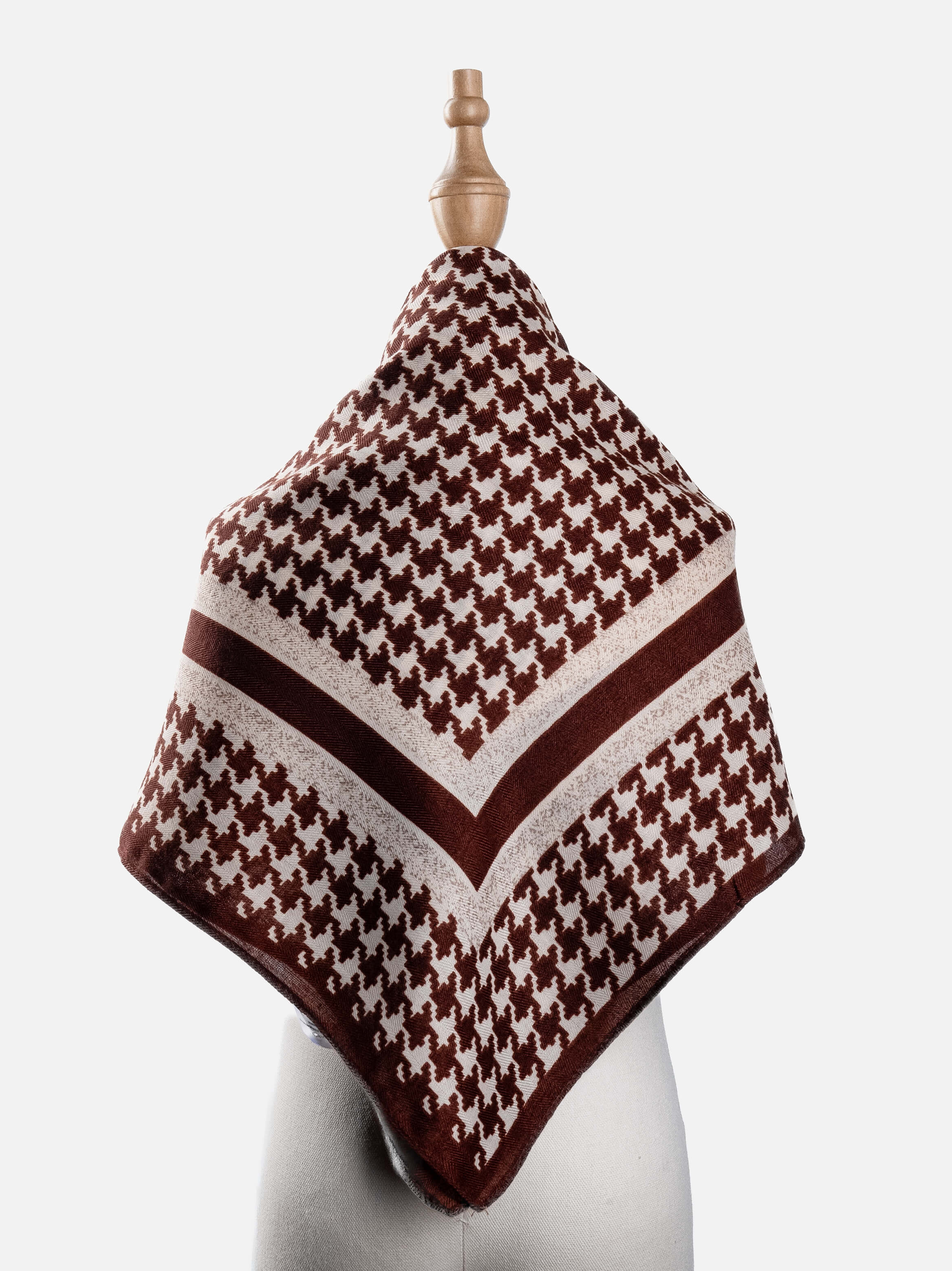 Houndstooth Border Weave Scarf