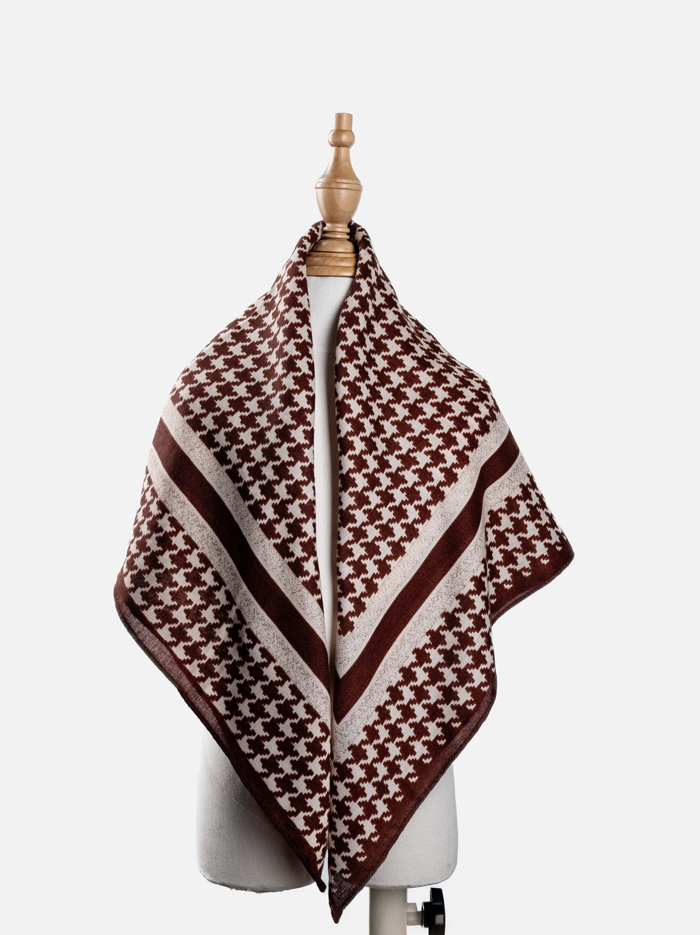 Houndstooth Border Weave Scarf