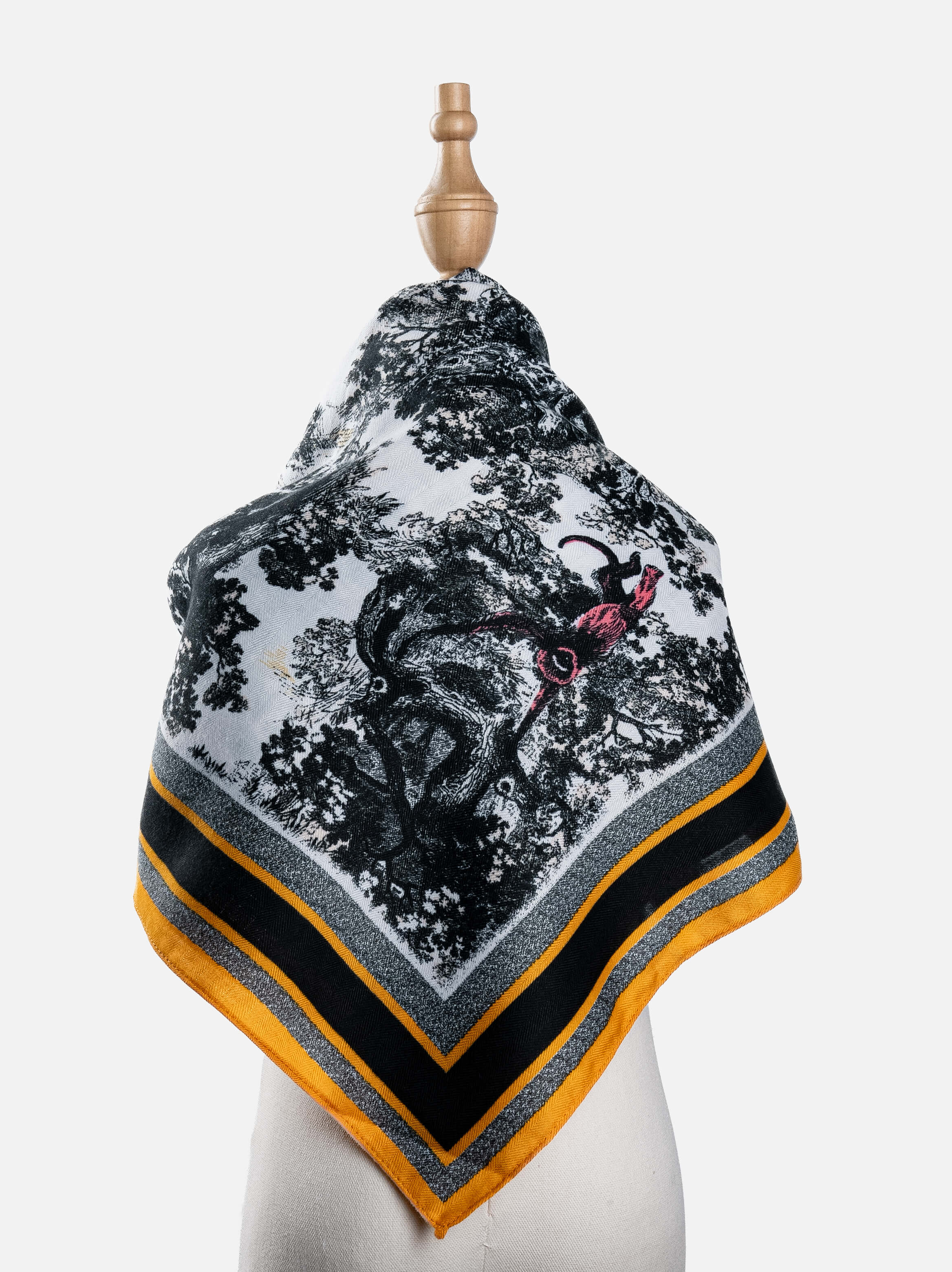 Forest Etching Border Scarf