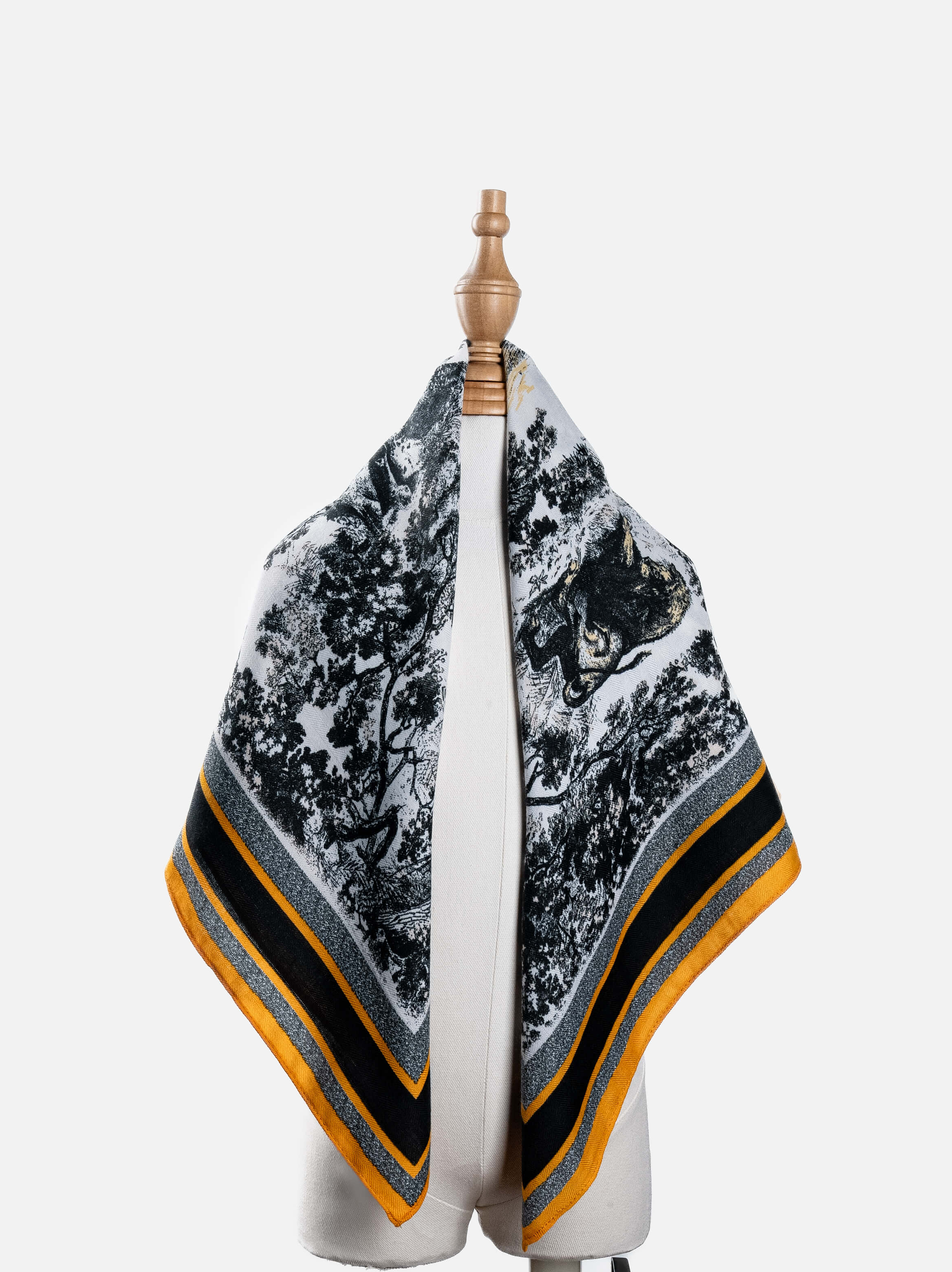 Forest Etching Border Scarf