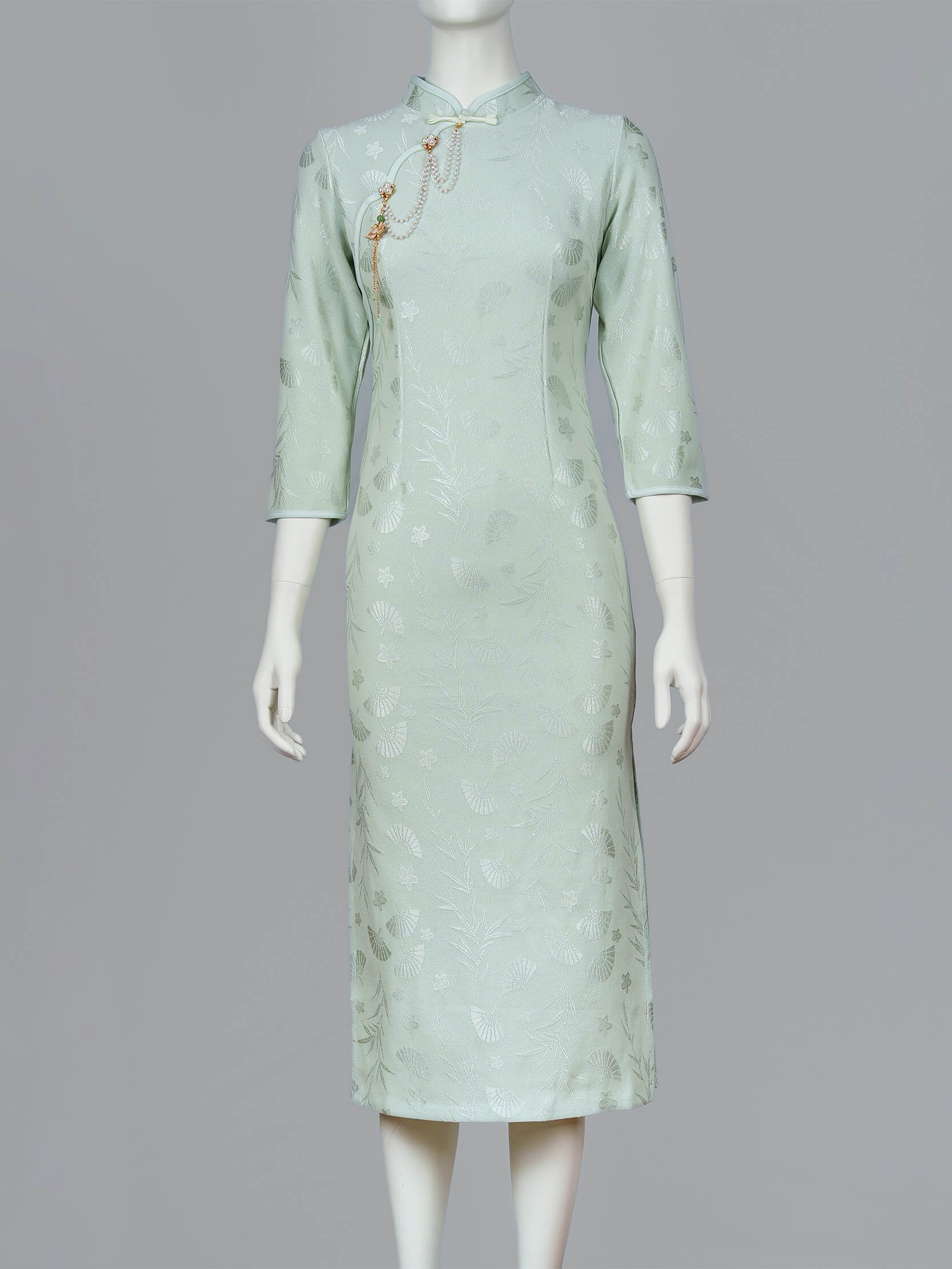 Women's Mint Bamboo Cheongsam