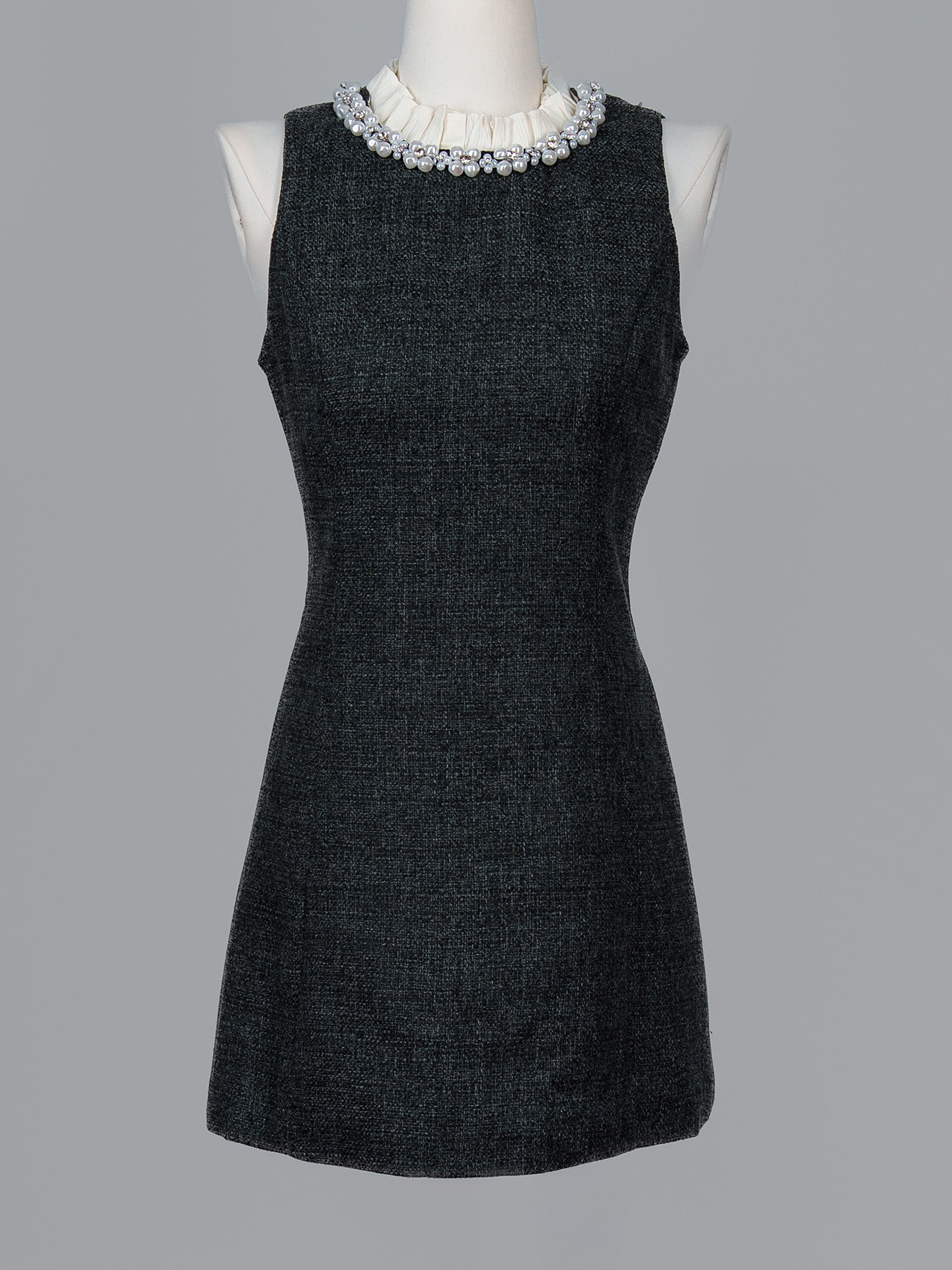 Pearl Blossom Tweed Mini Dress