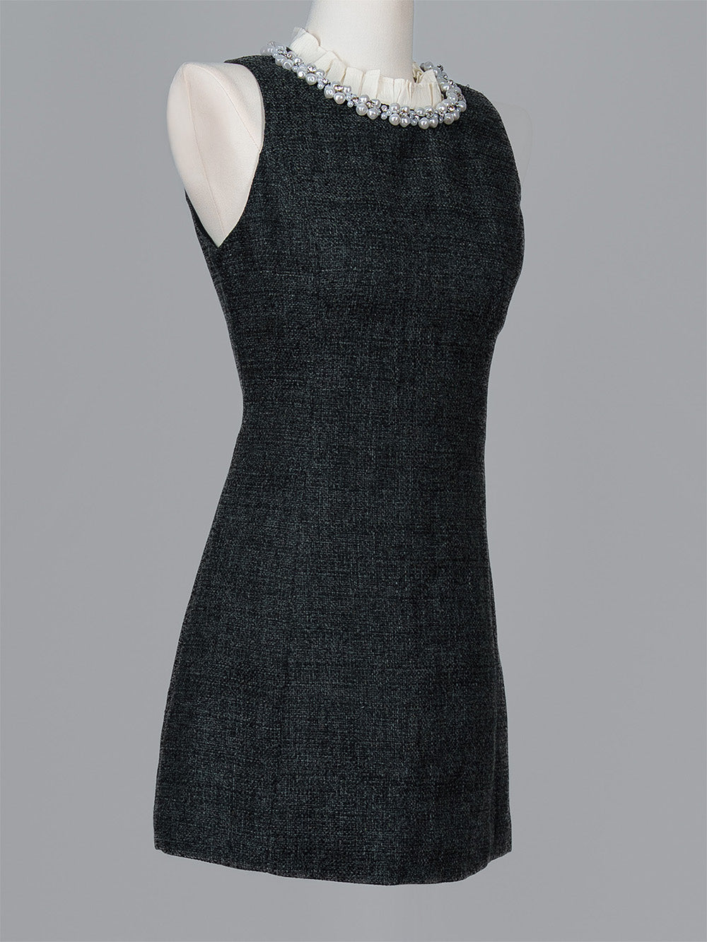 Pearl Blossom Tweed Mini Dress