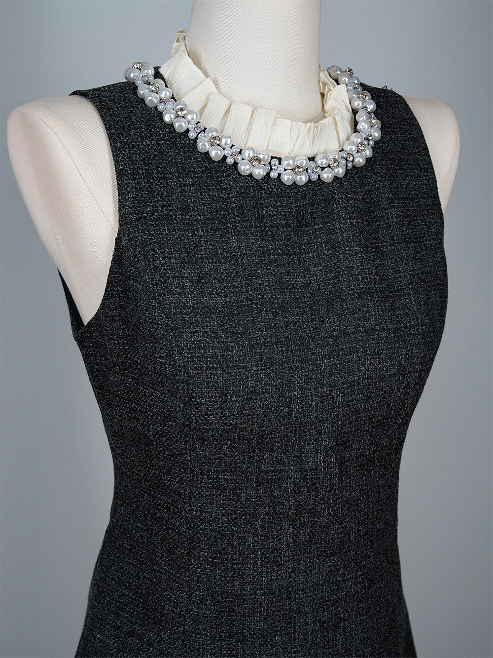 Pearl Blossom Tweed Mini Dress