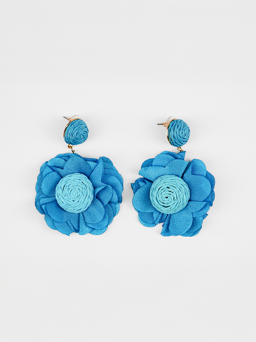Camellia Raffia Bloom Earrings
