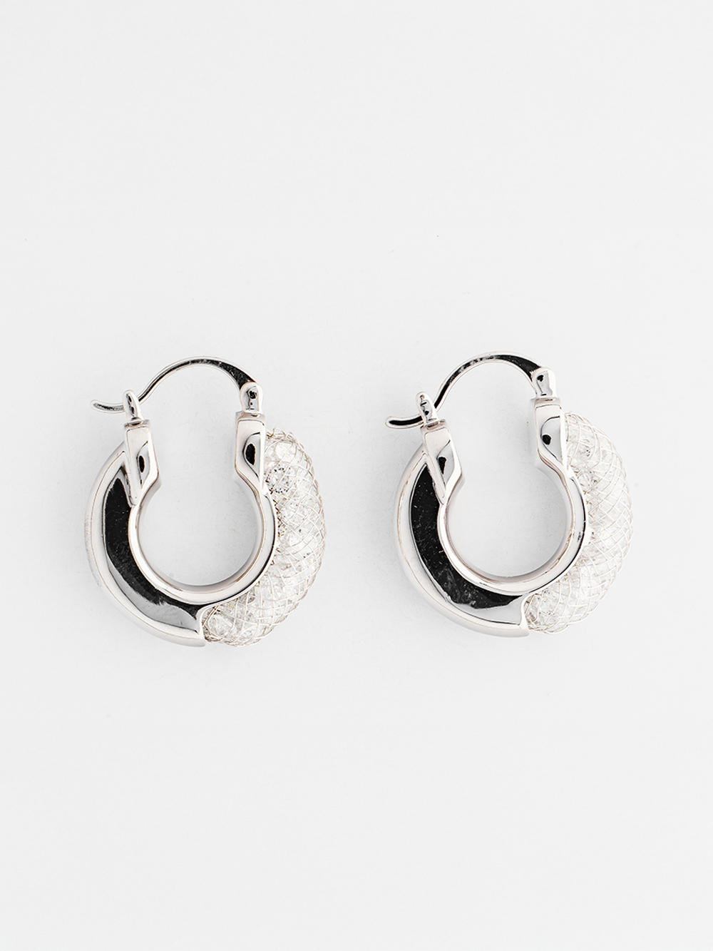 Luxe Grid Glow Hoop Earrings