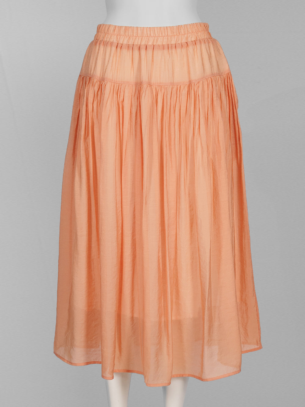 Lightweight Gathered Midi Skirt