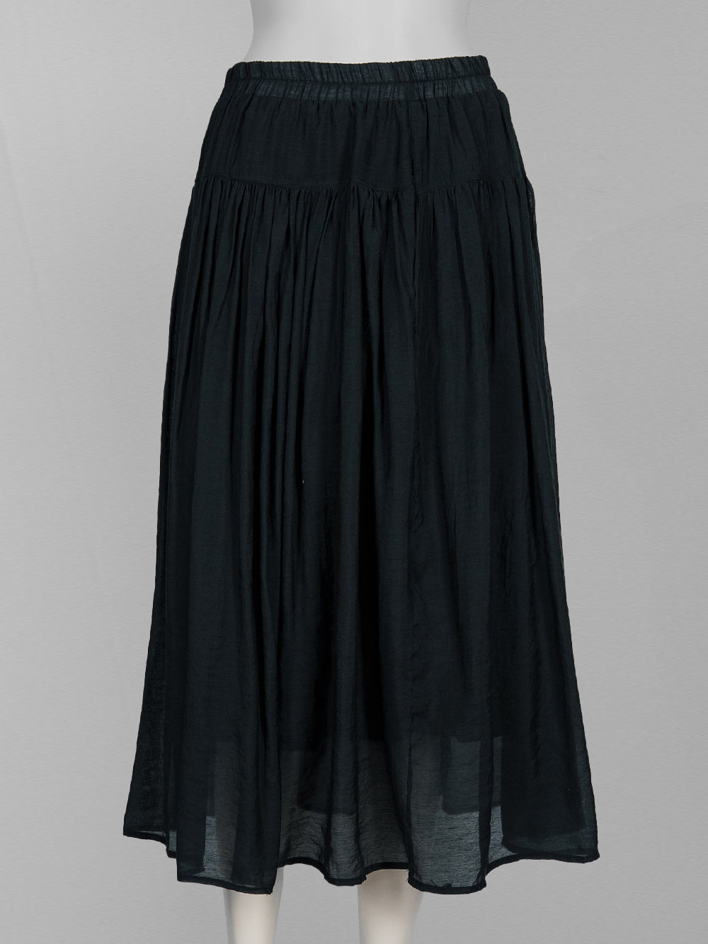Lightweight Gathered Midi Skirt