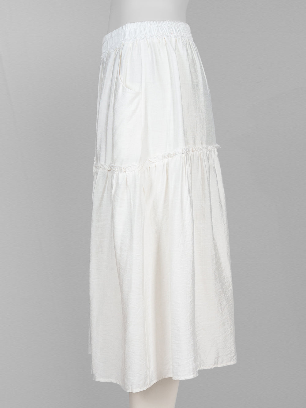 Ruffled Tier Wide-Leg Pants