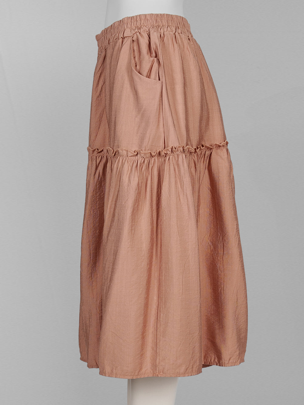 Ruffled Tier Wide-Leg Pants