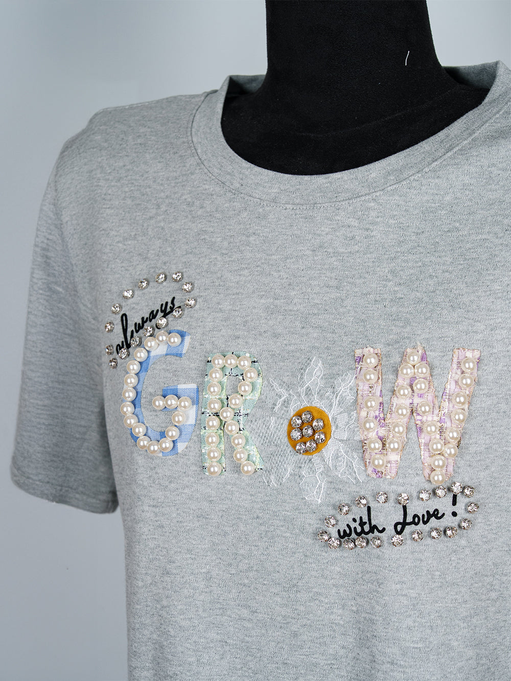 Grow With Love Pearl Embellished Tee