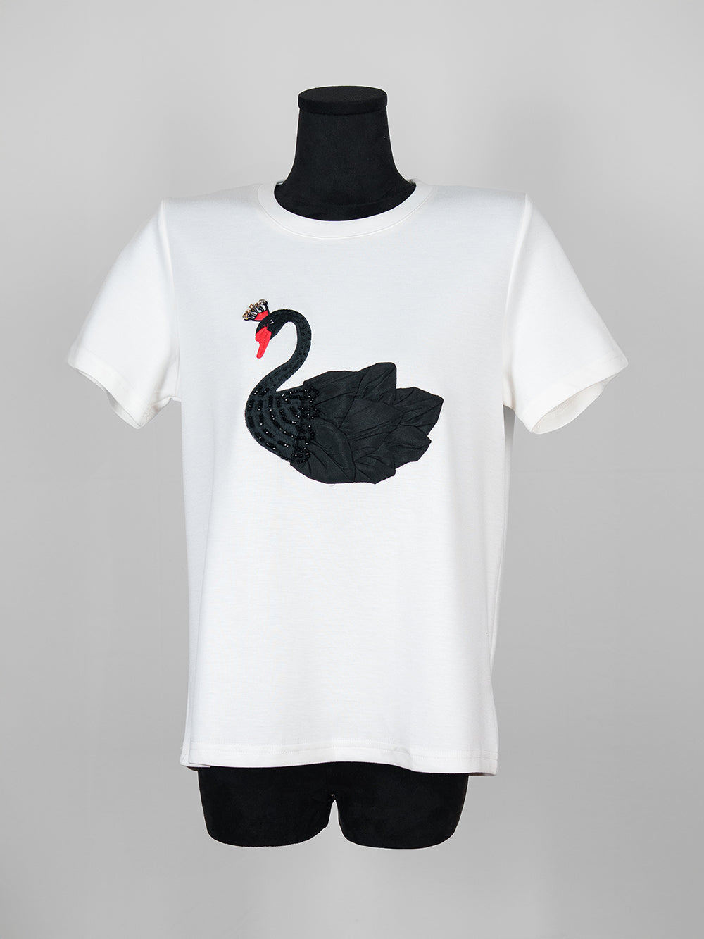 Swan Tulle Embellished Tee