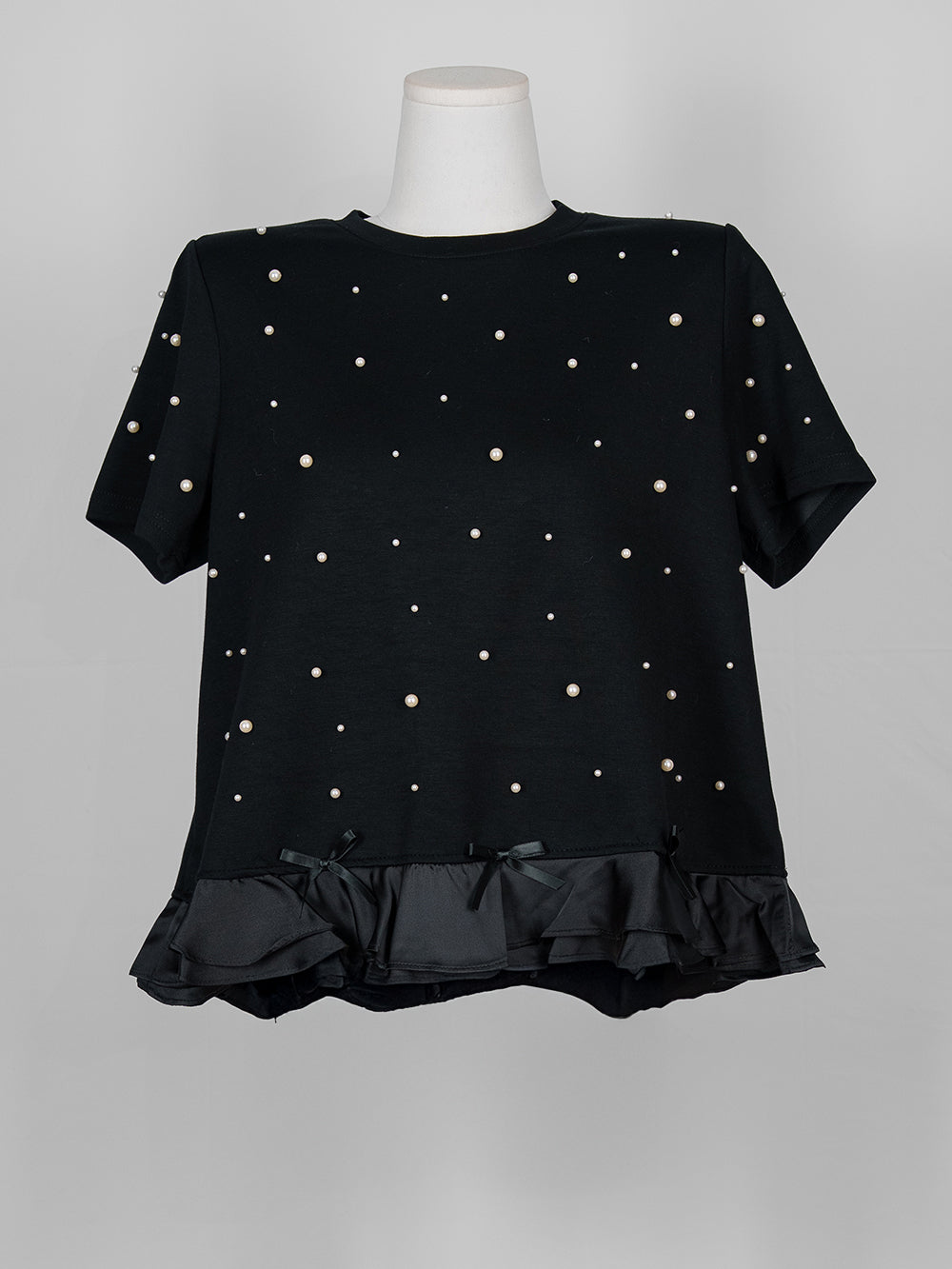 Pearl Ruffle Hem Tee