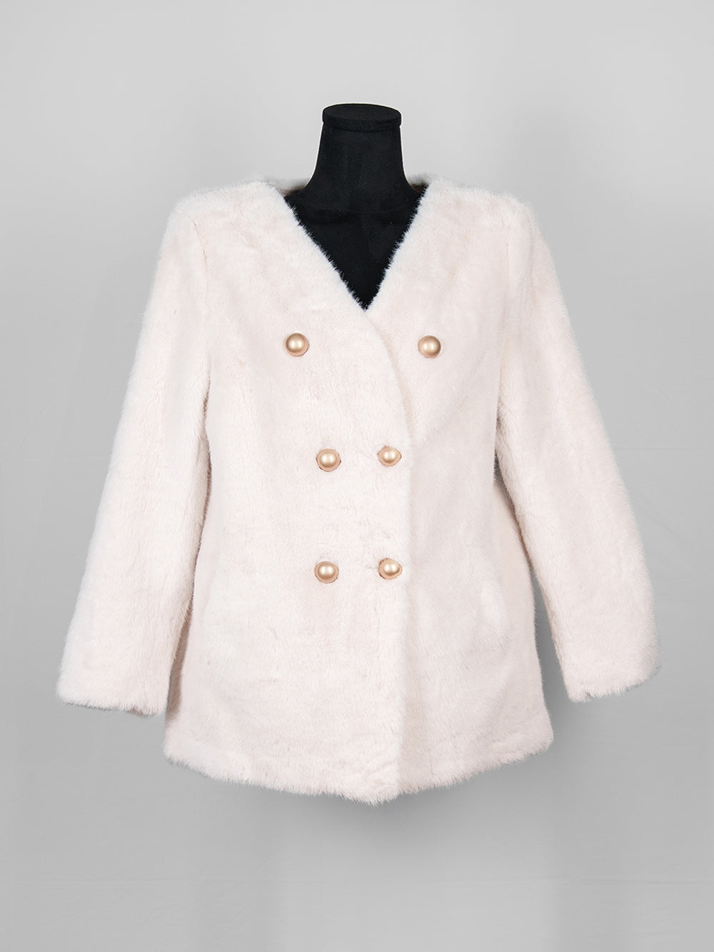 Ava Fur Jacket with Buttons