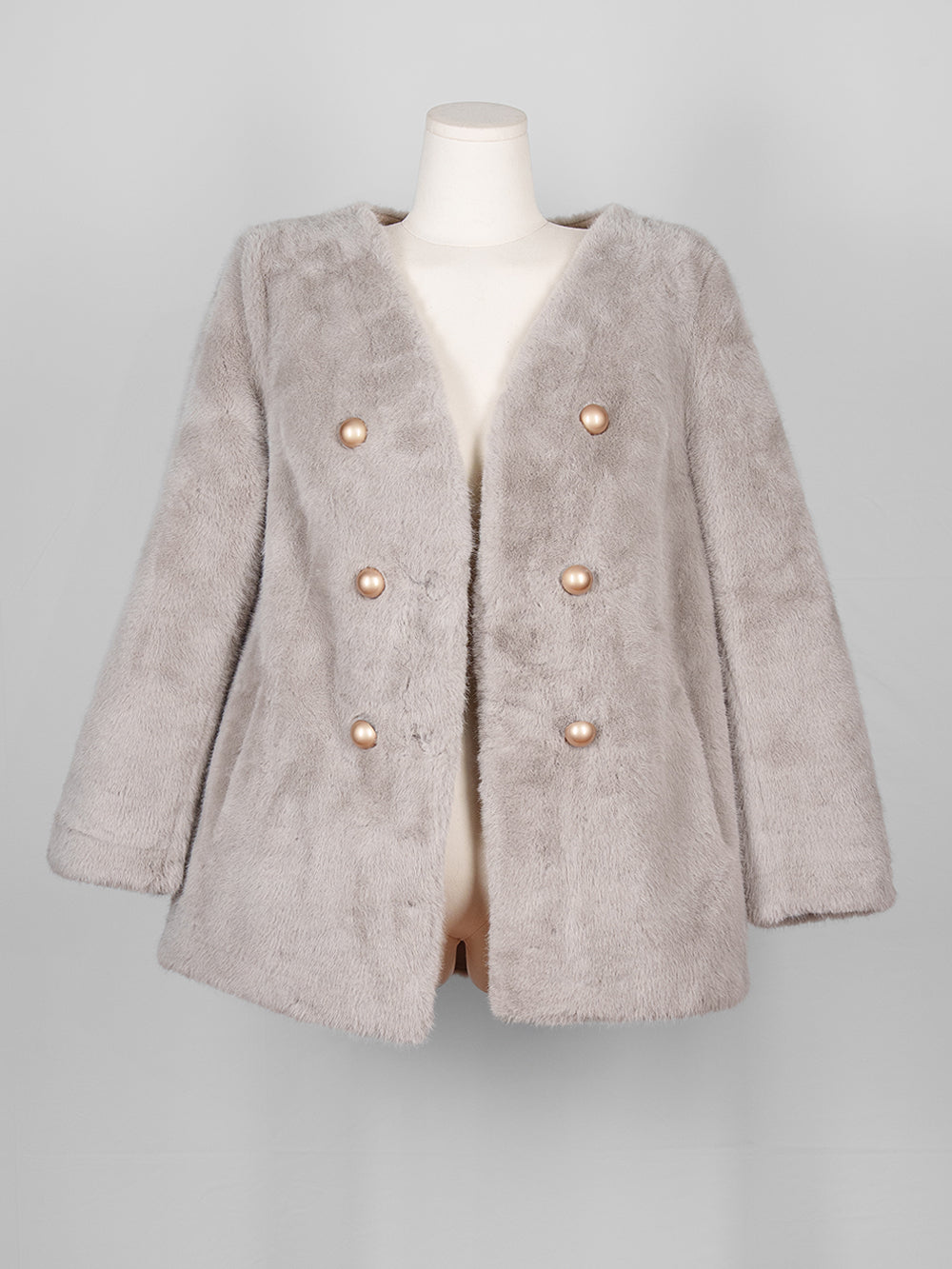 Ava Fur Jacket with Buttons