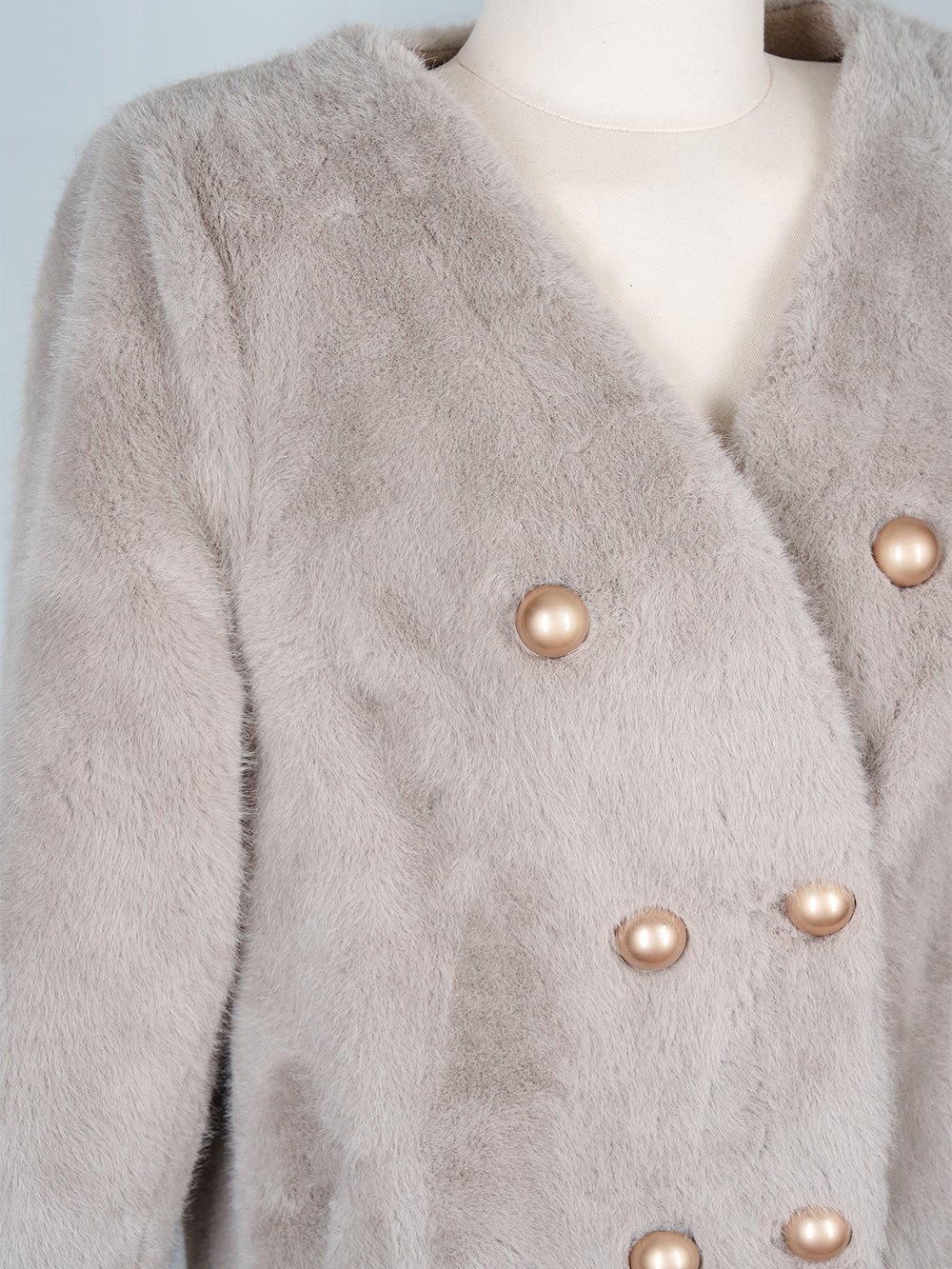 Ava Fur Jacket with Buttons