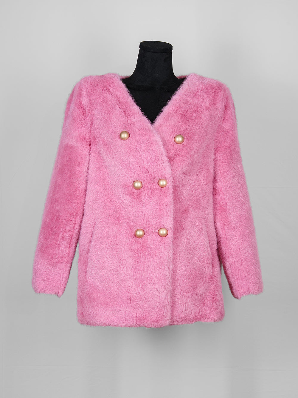 Ava Fur Jacket with Buttons