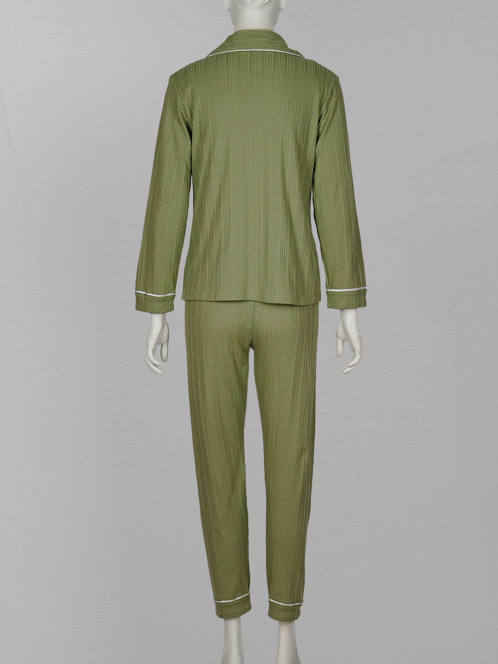 Unisex's Striped Piped Pyjama Set