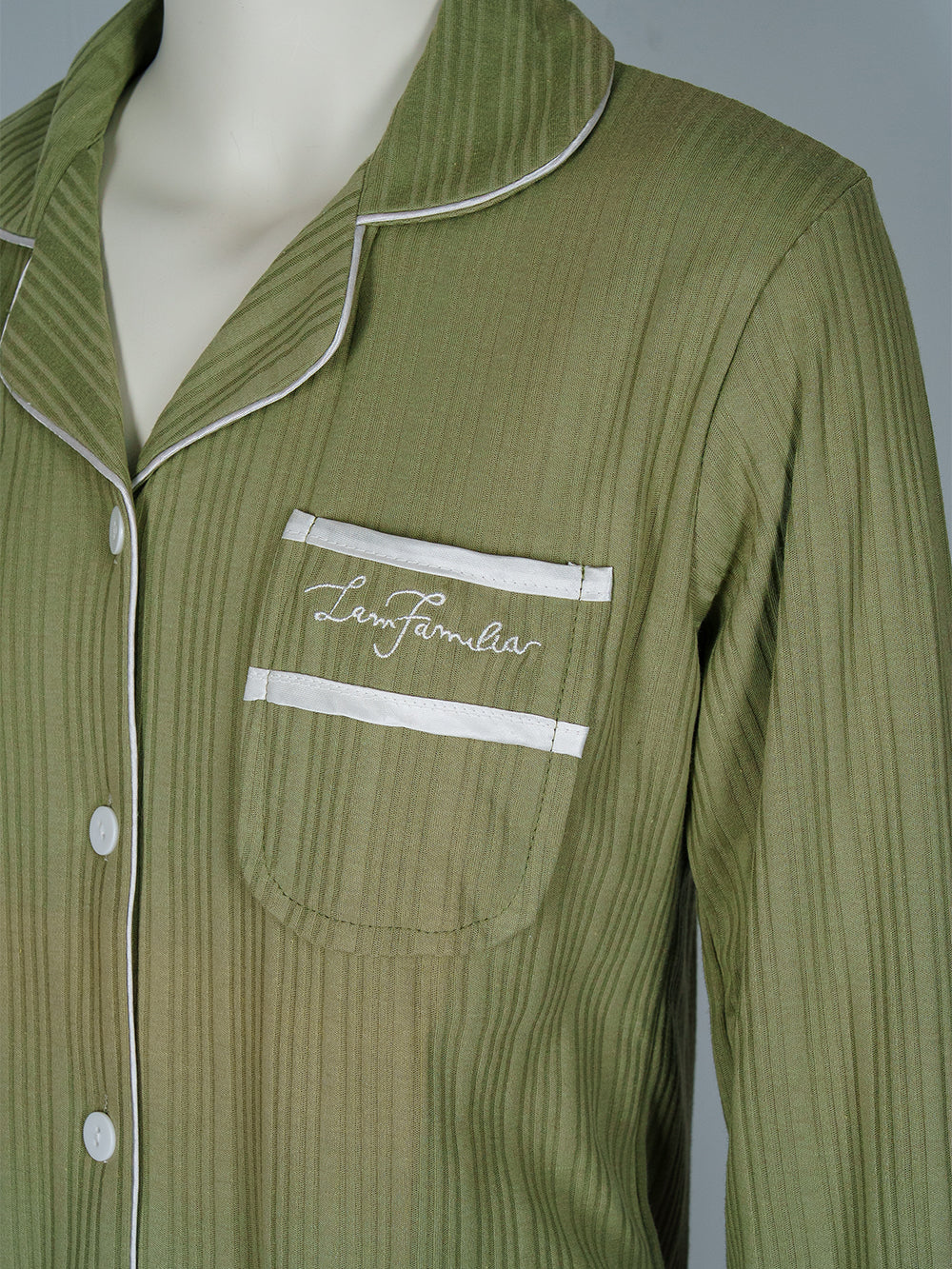 Unisex's Striped Piped Pyjama Set