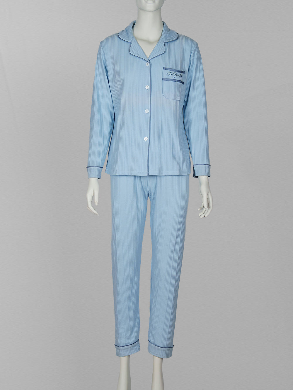 Unisex's Striped Piped Pyjama Set