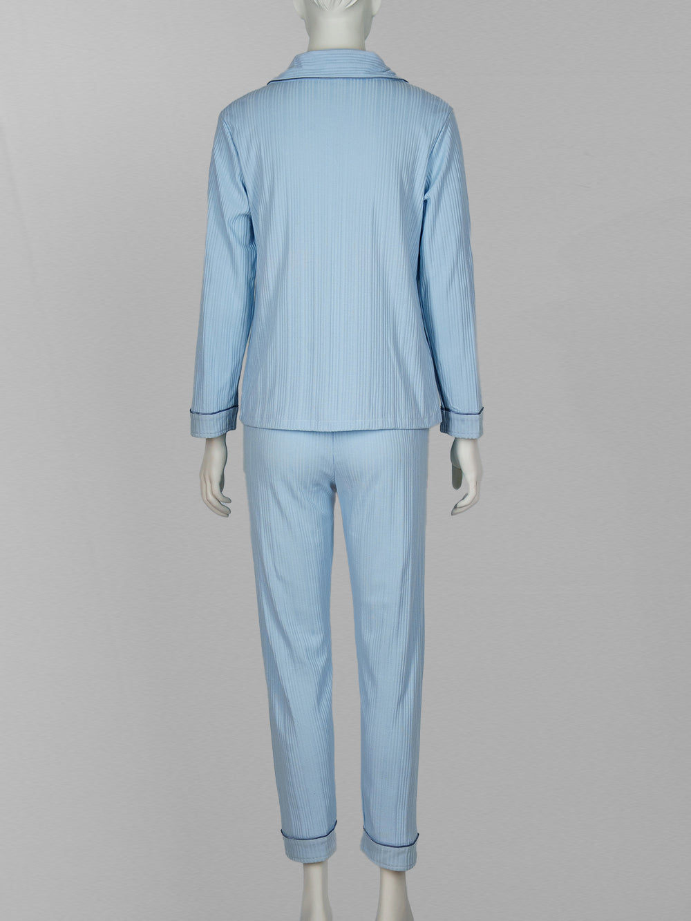 Unisex's Striped Piped Pyjama Set