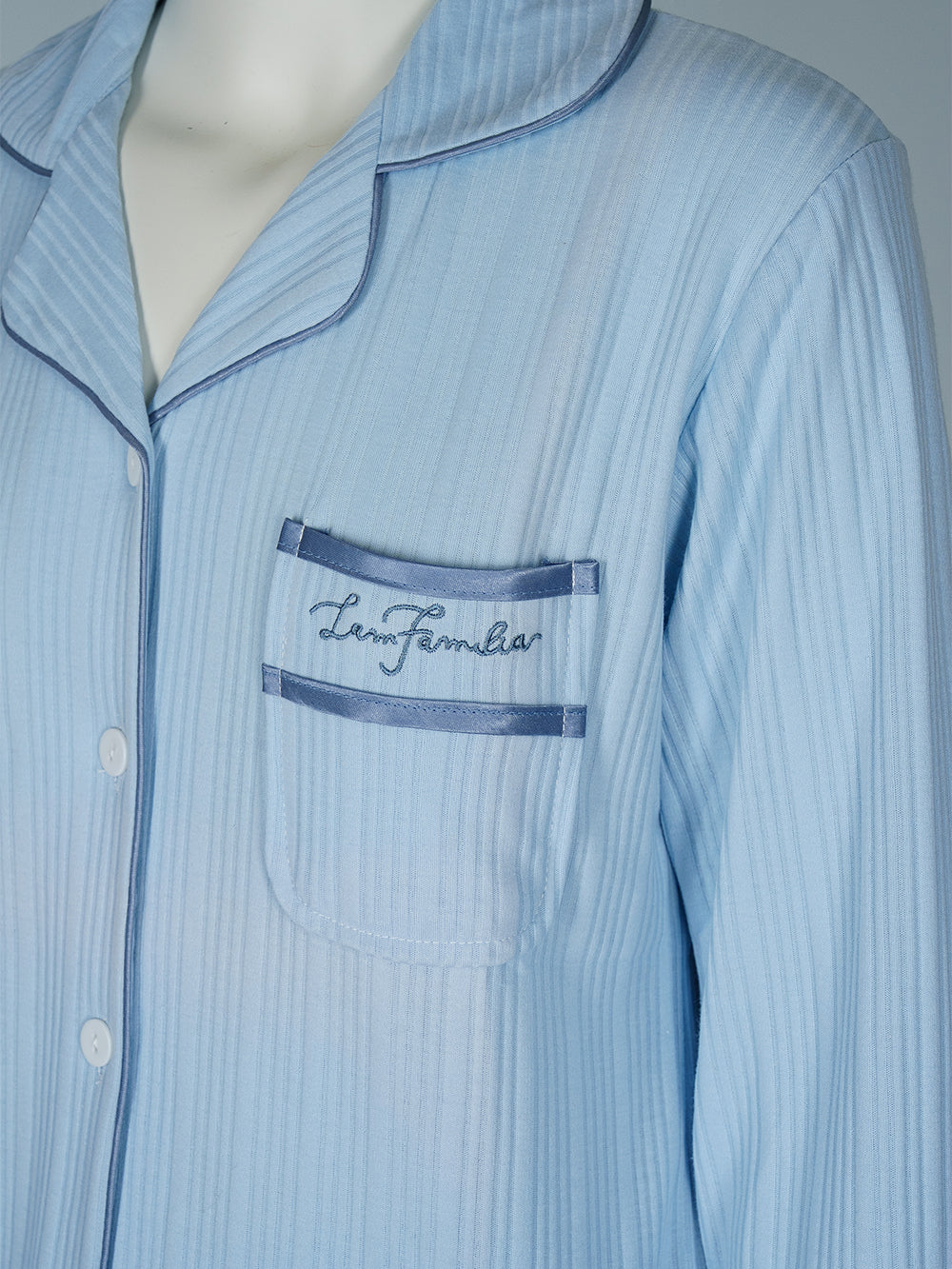 Unisex's Striped Piped Pyjama Set