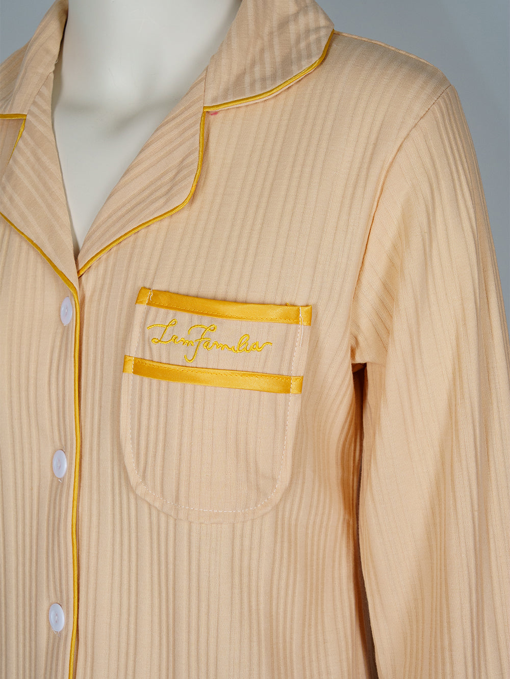 Unisex's Striped Piped Pyjama Set