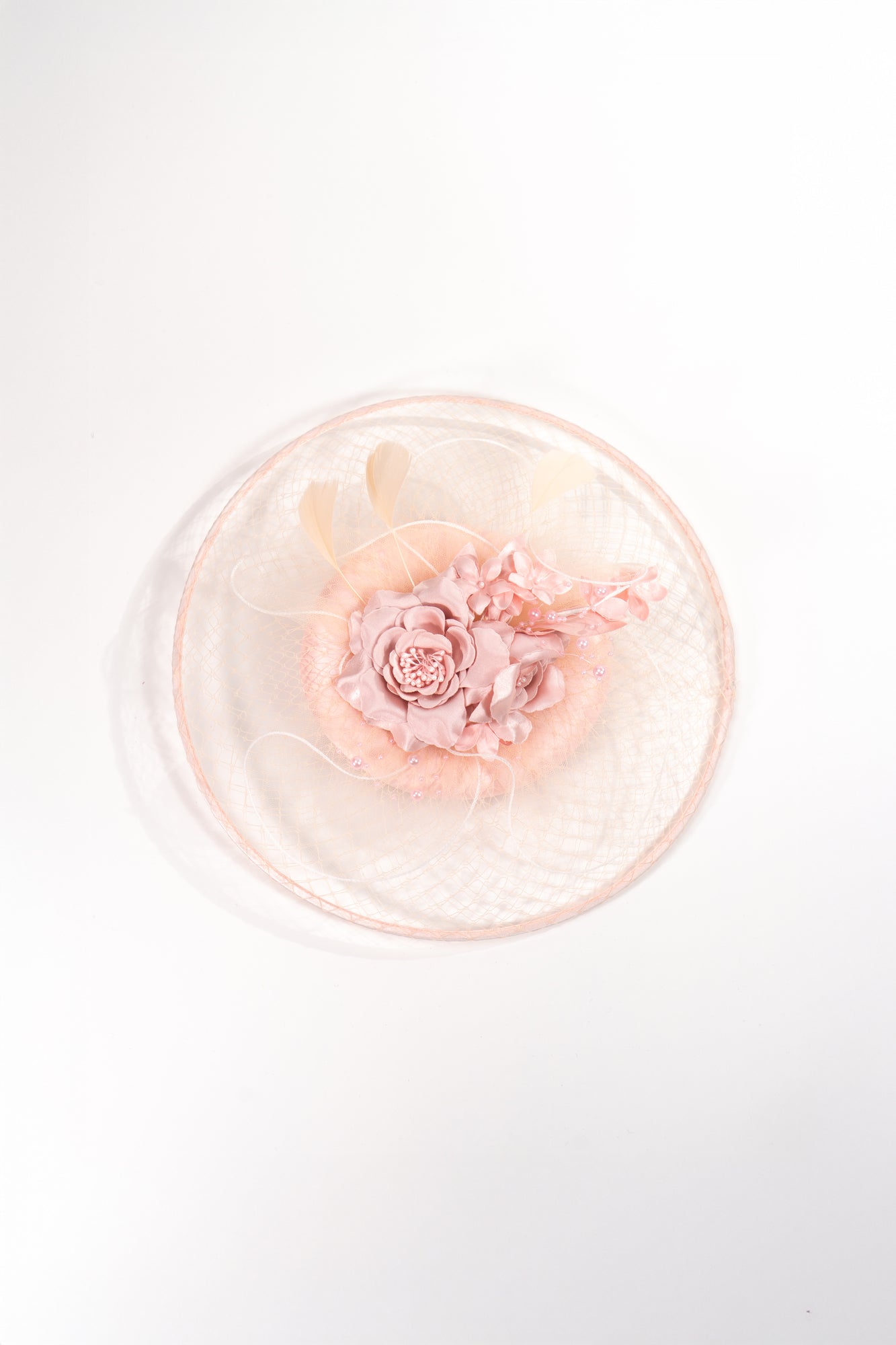 Mesh Fascinator with Centre Flower