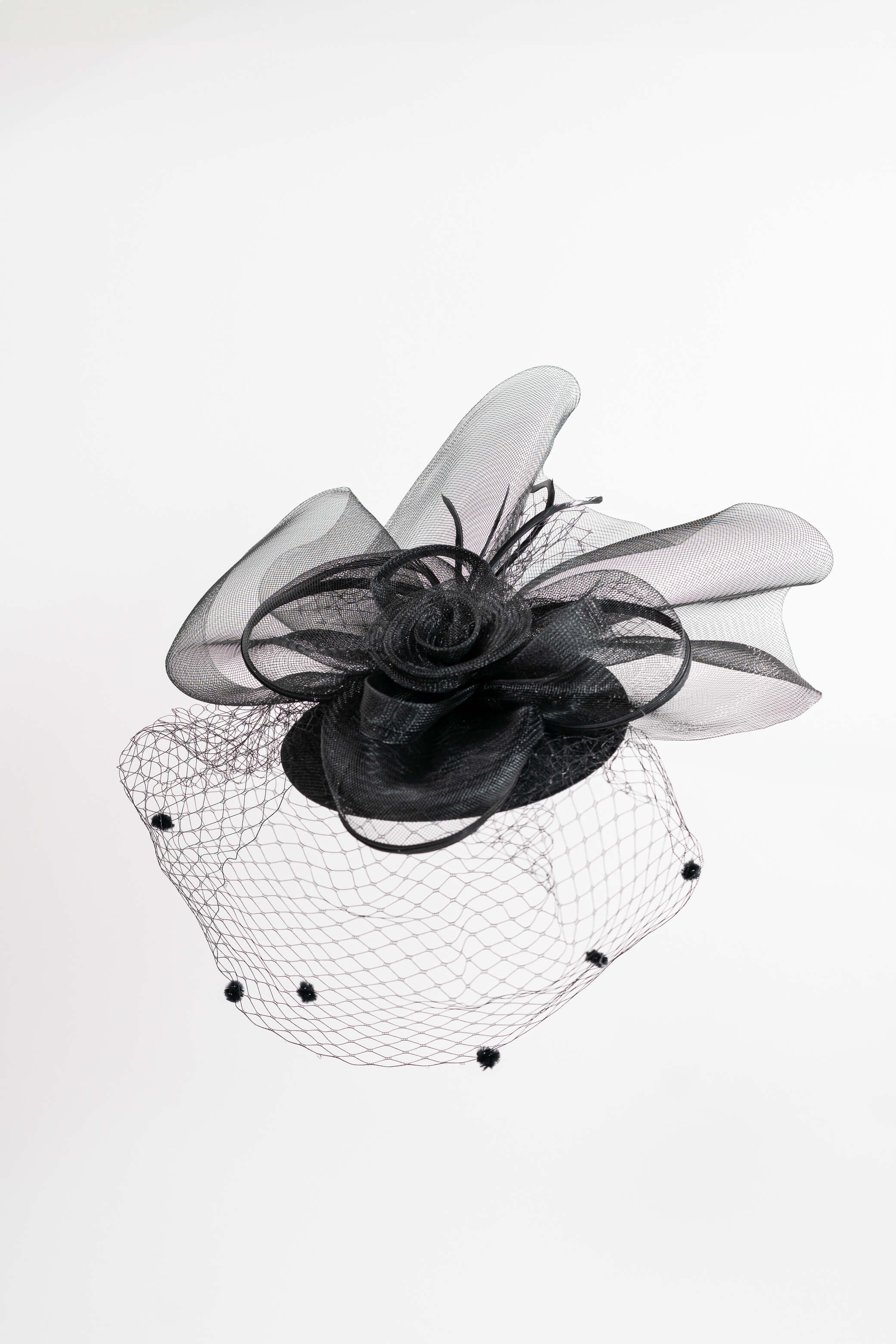 Retro Mesh Floral Fascinator Hat