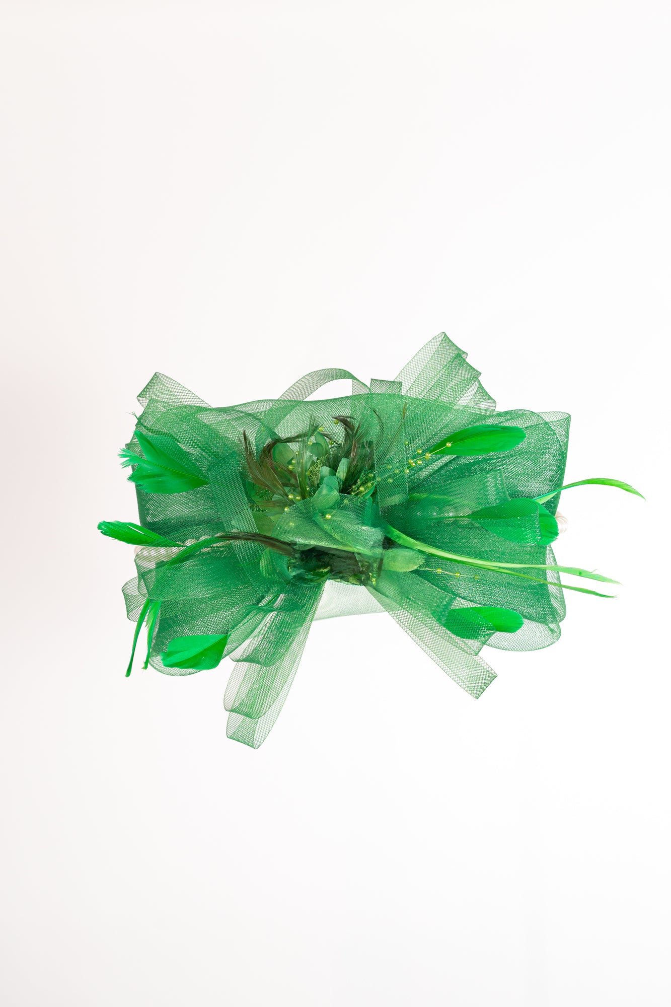 Sheer Bow Fascinator with Pearls