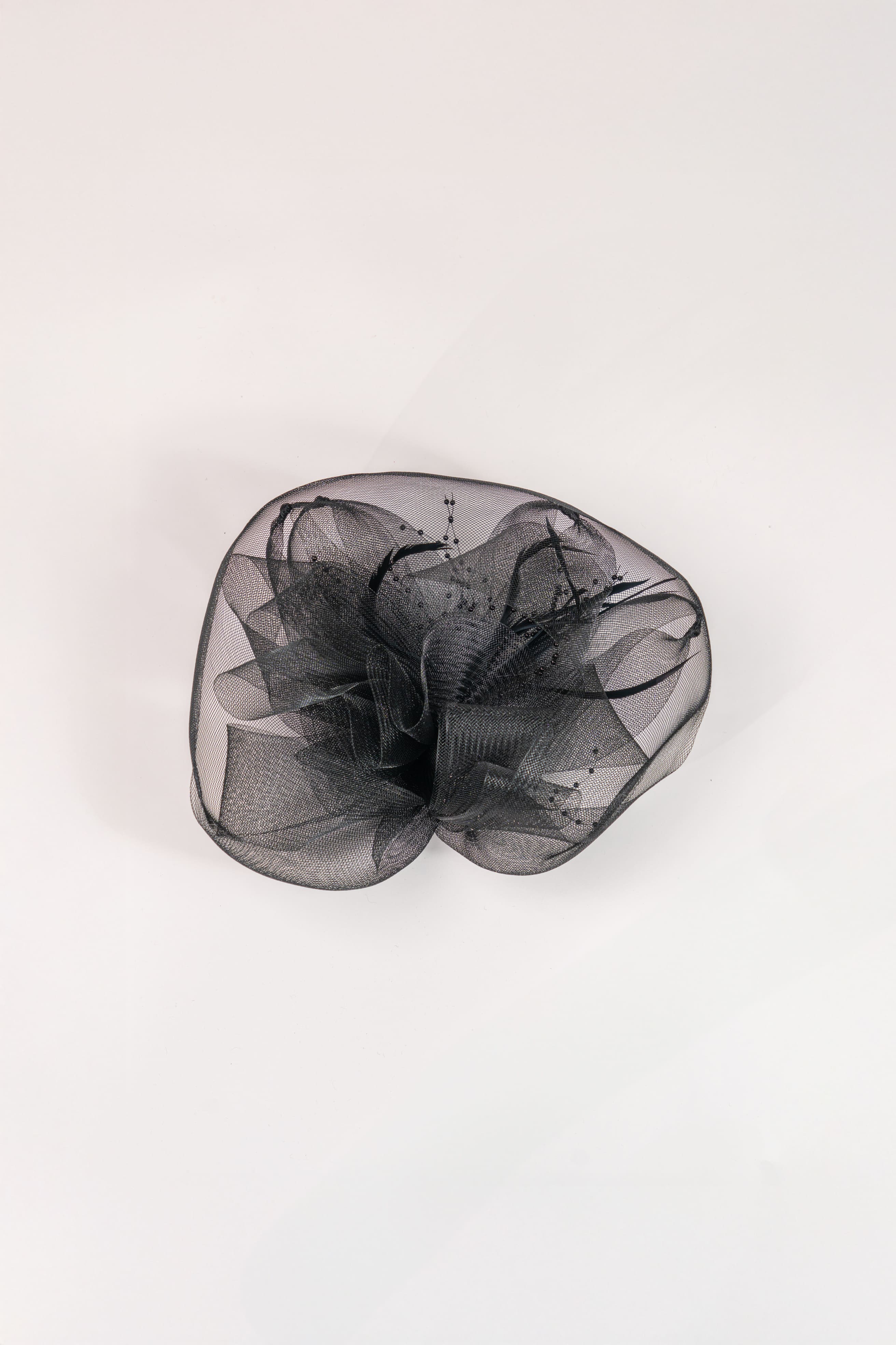 Tulle Flower Fascinator Clip