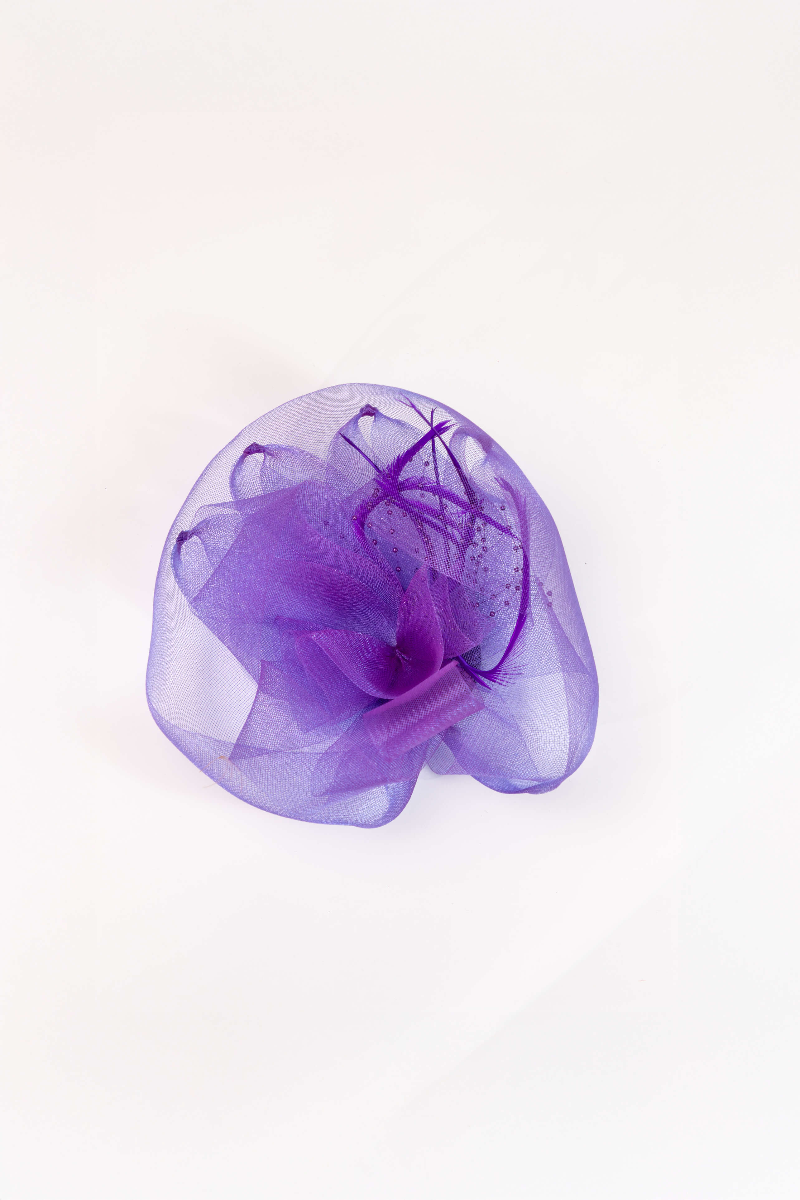 Tulle Flower Fascinator Clip
