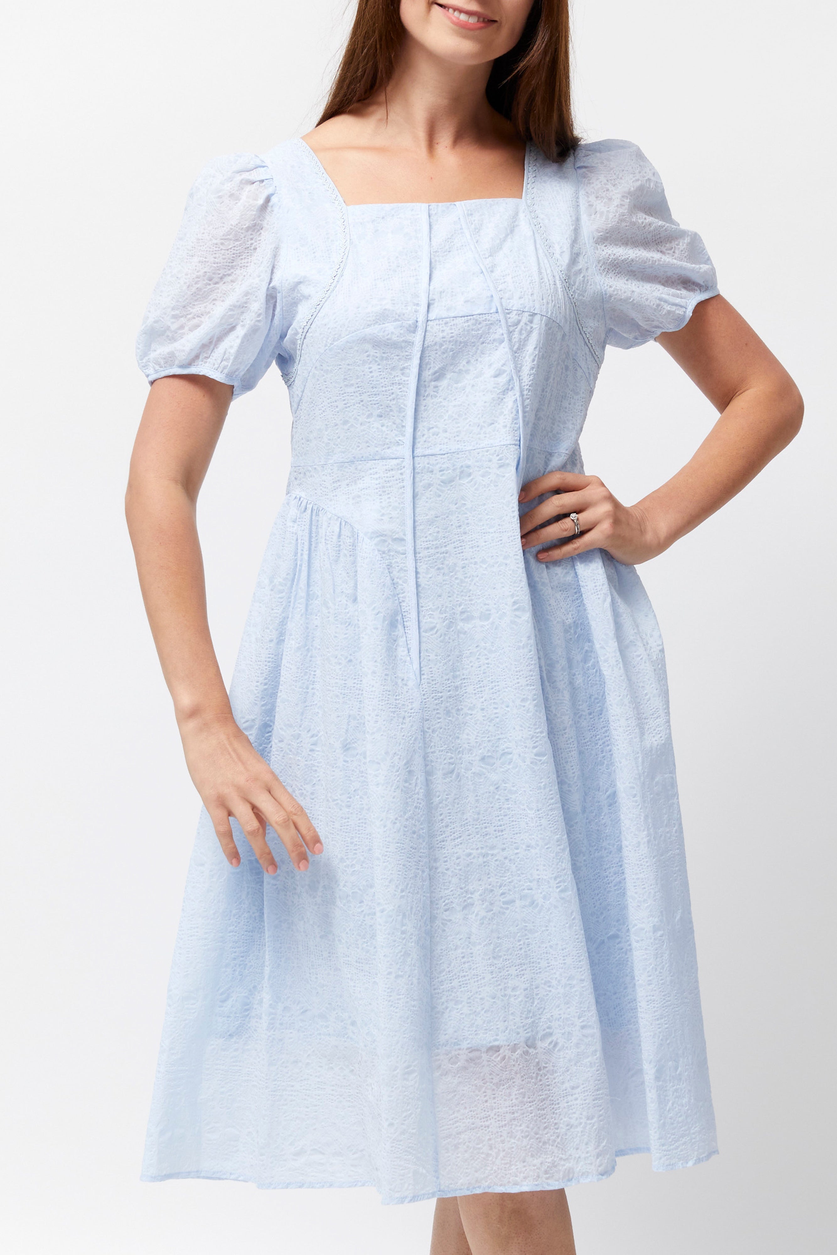 Women's 3D Floral Dress (Koolkutela Blue)