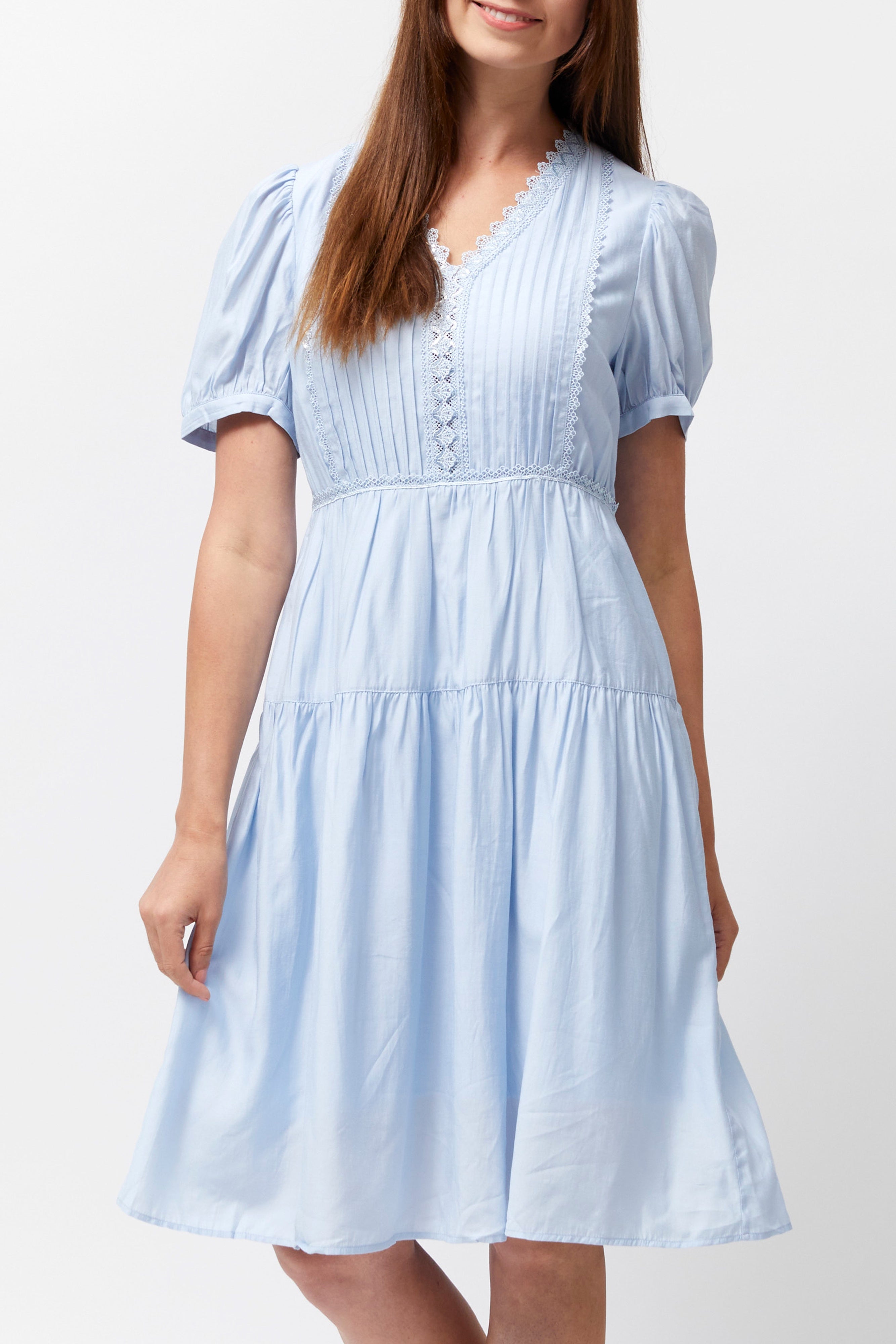 Women's Pleated Dress (Koolkutela Blue)