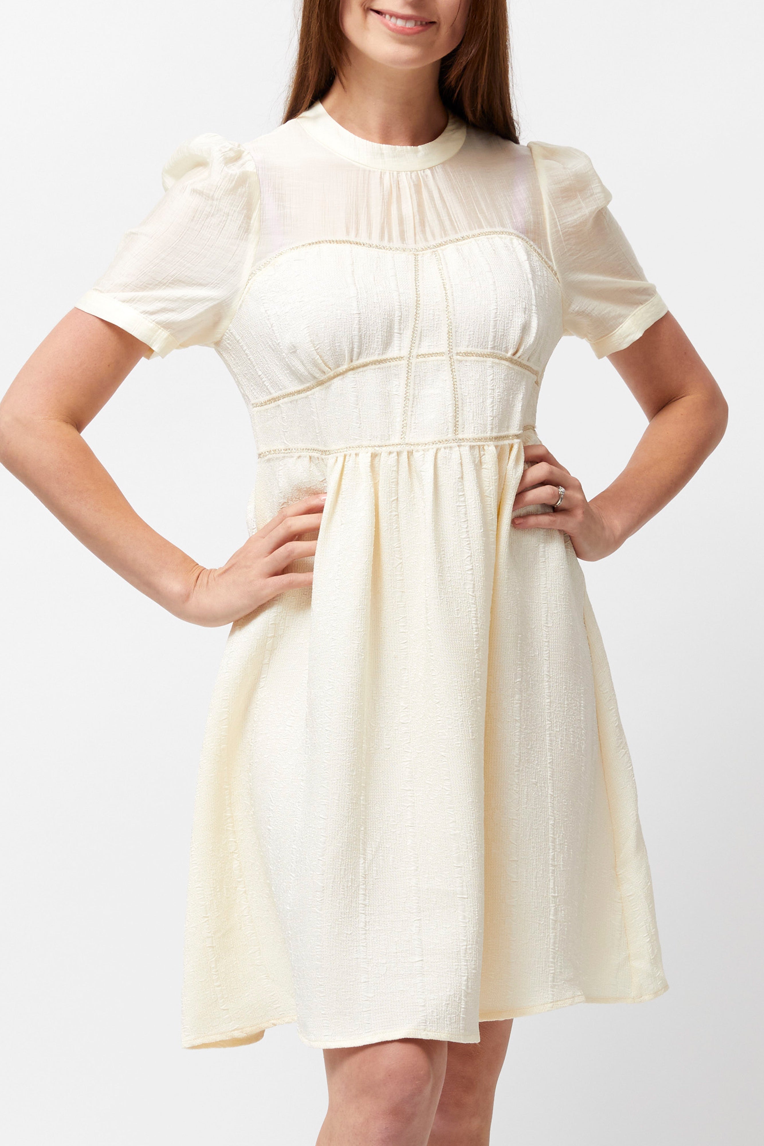 Women's Illusion Dress (Ivory)