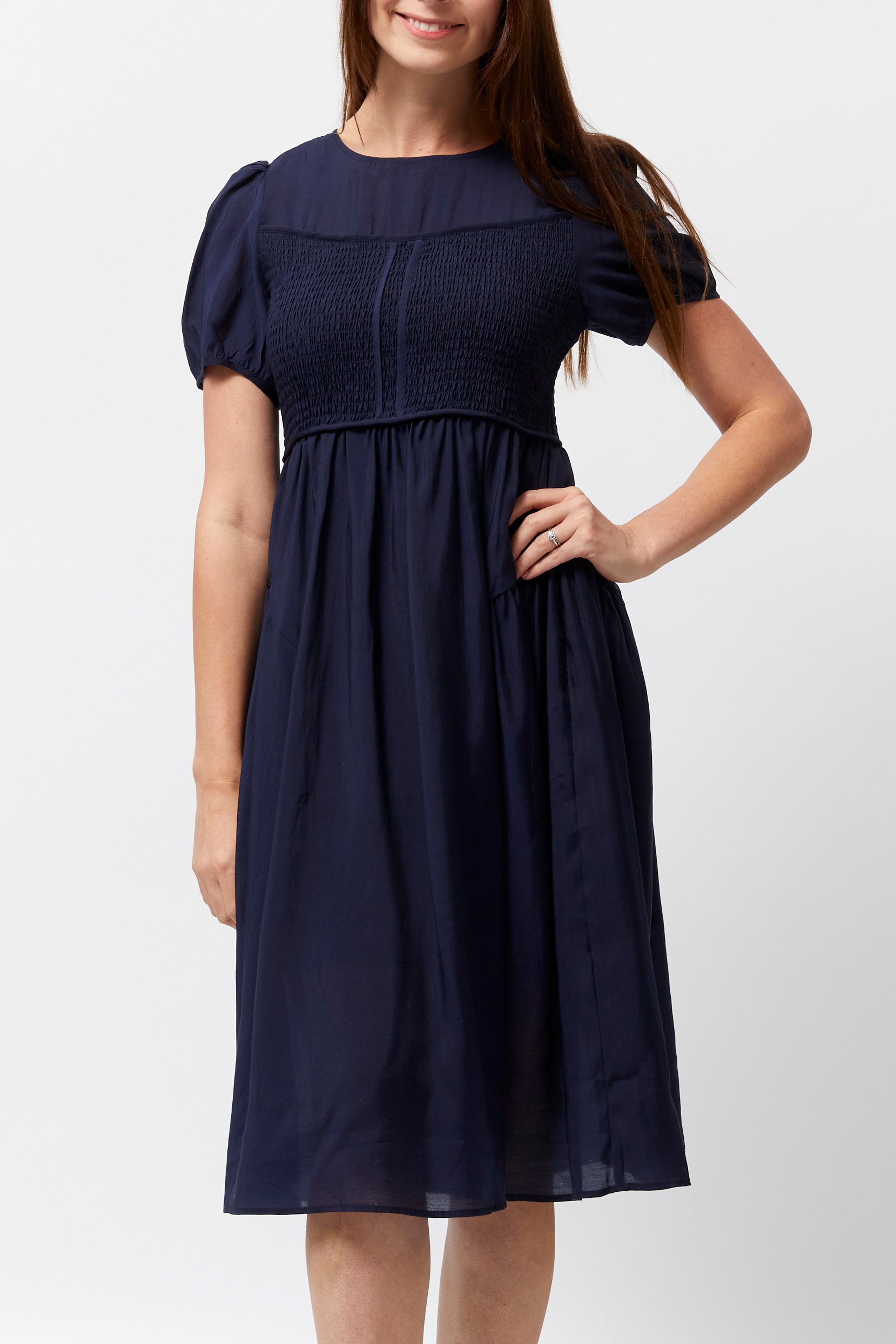 Women's Illusion Smock Dress