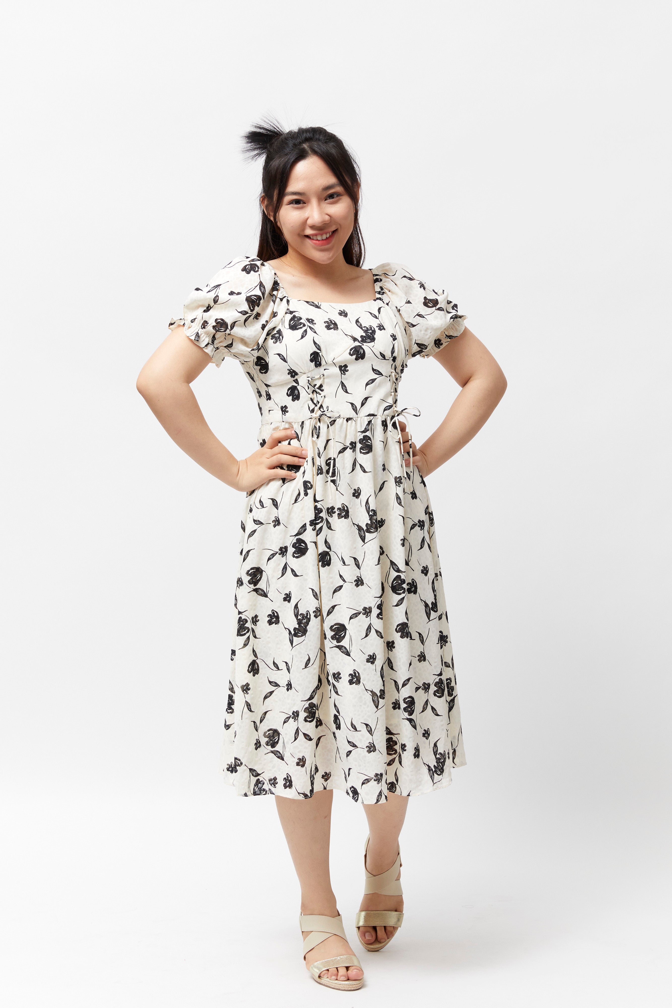 Women's Criss Cross Dress (Off-White)