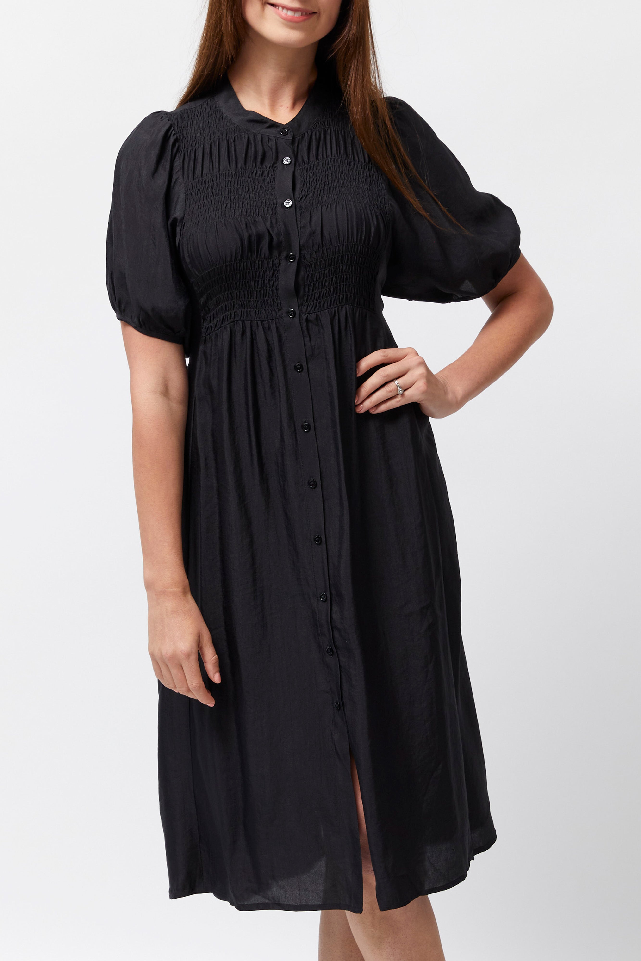 Women's Smocking Dress (Black)