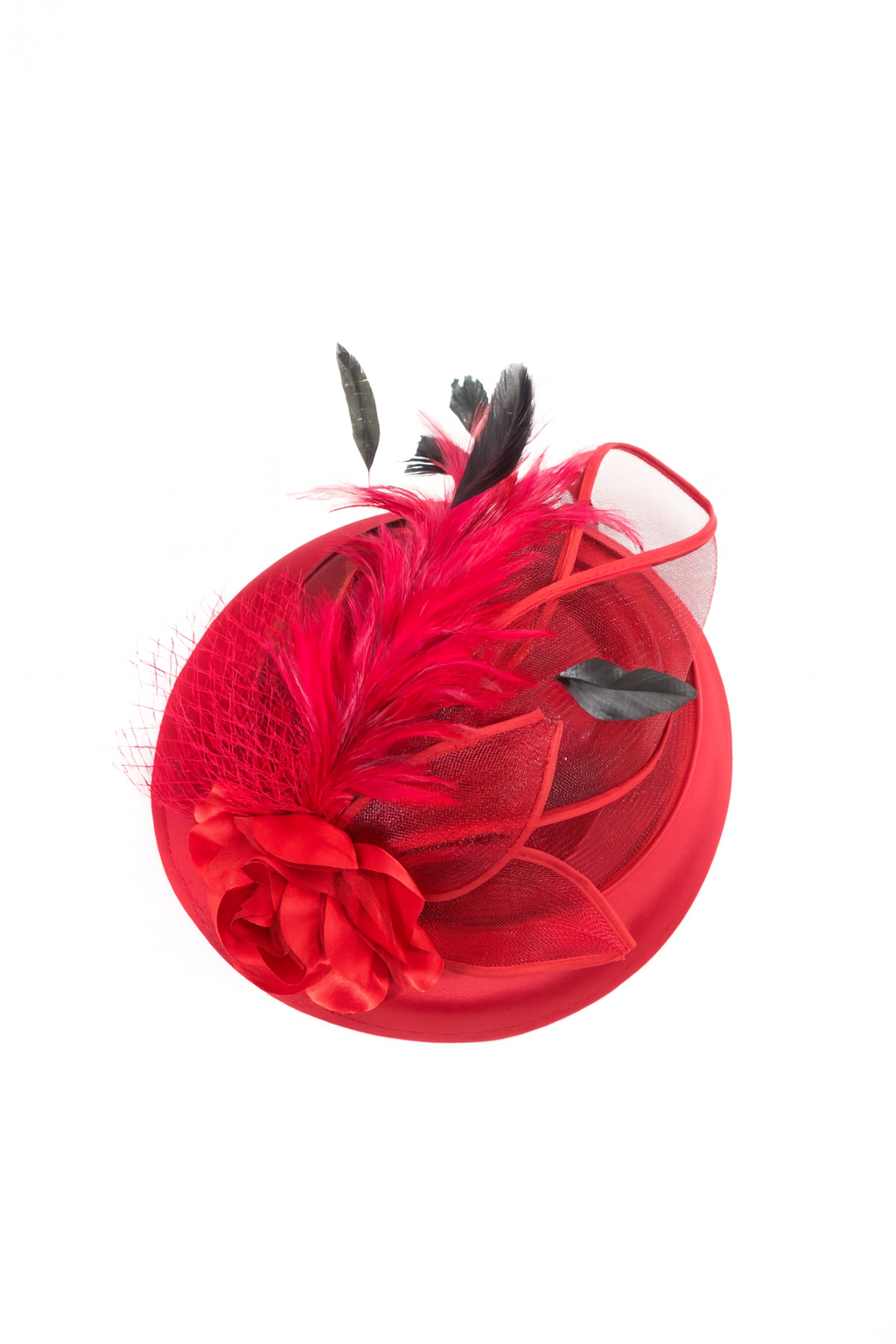 Rose & Feathers Fascinator Hat